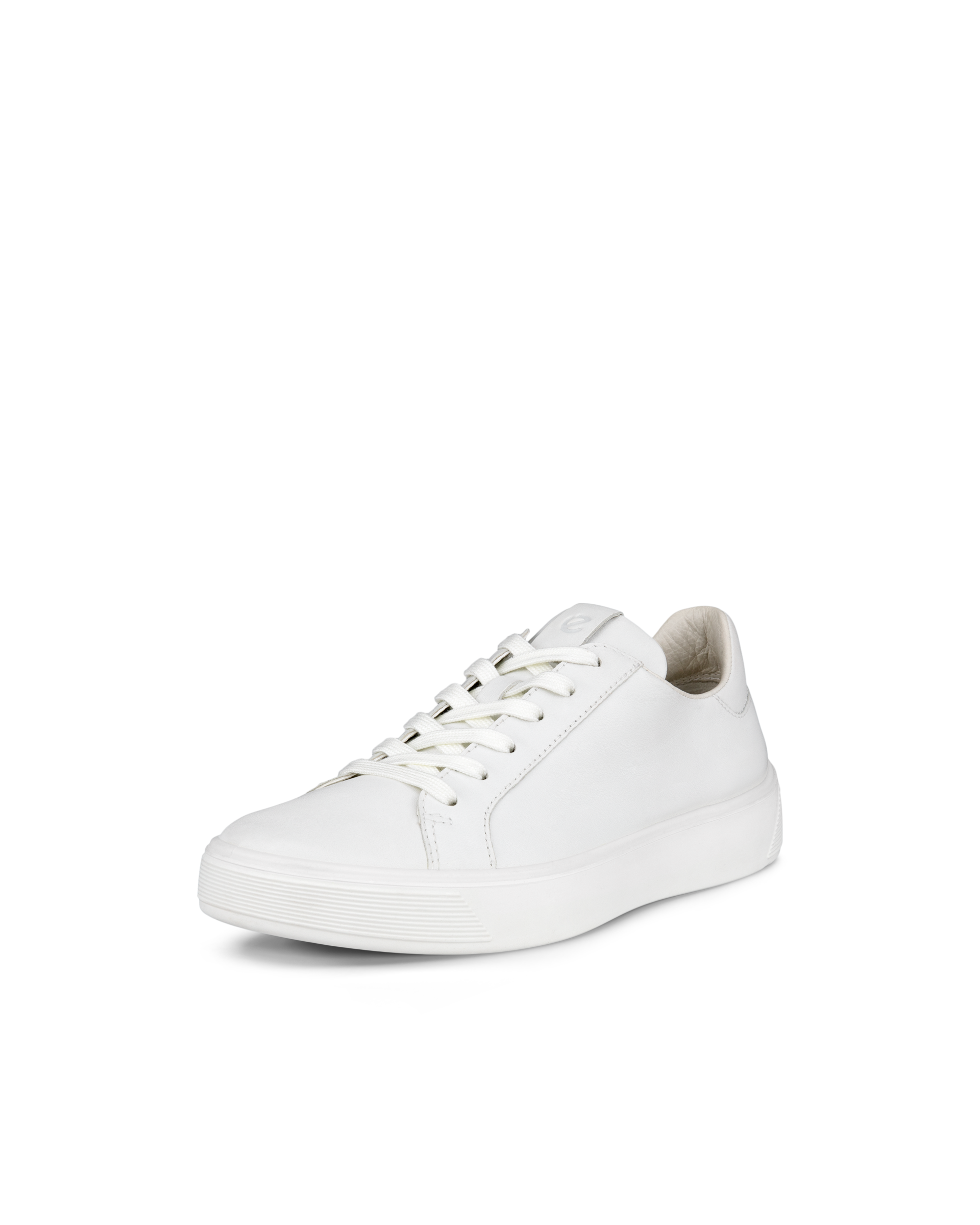 Women's ECCO® Street Tray Leather Sneaker - White - Main