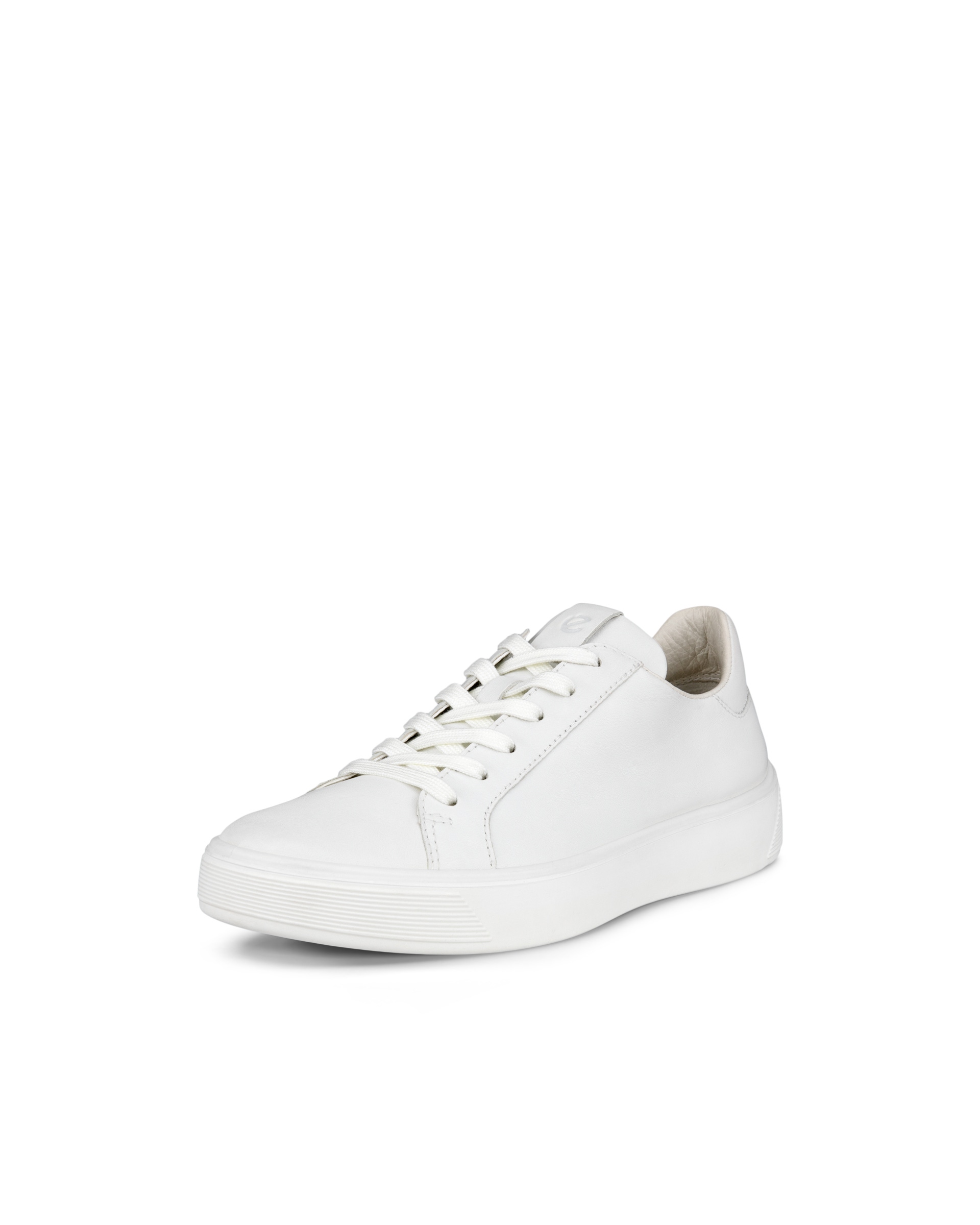 Women's ECCO® Street Tray Leather Sneaker - White - Main