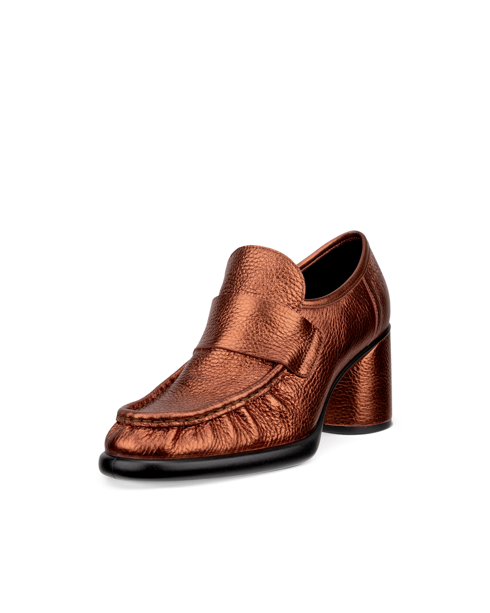 ECCO® Sculpted LX 55 plokk-kontsaga nahast loafer naistele - Pruun - Main