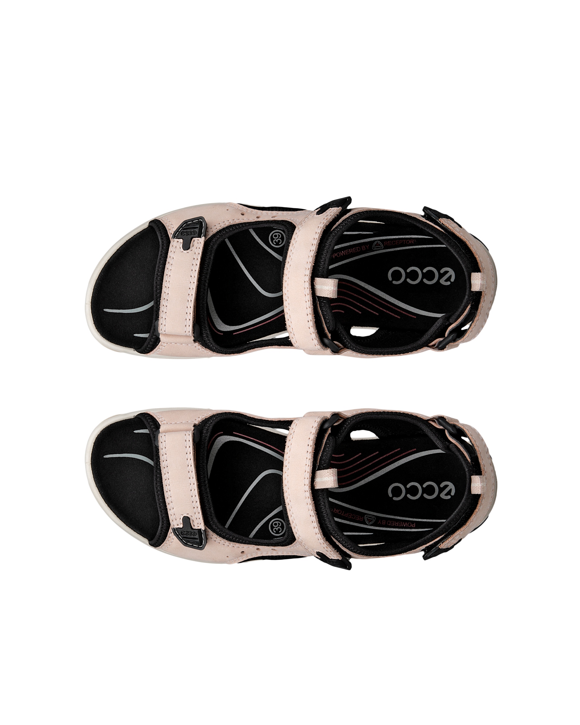 Sandalias de senderismo de nobuk ECCO® Offroad para mujer - Rosa - Top left pair