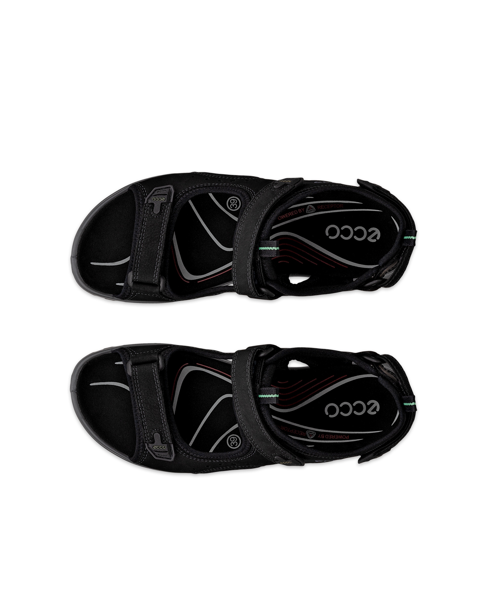 Sandalias de senderismo de nobuk ECCO® Offroad para mujer - Negro - Top left pair