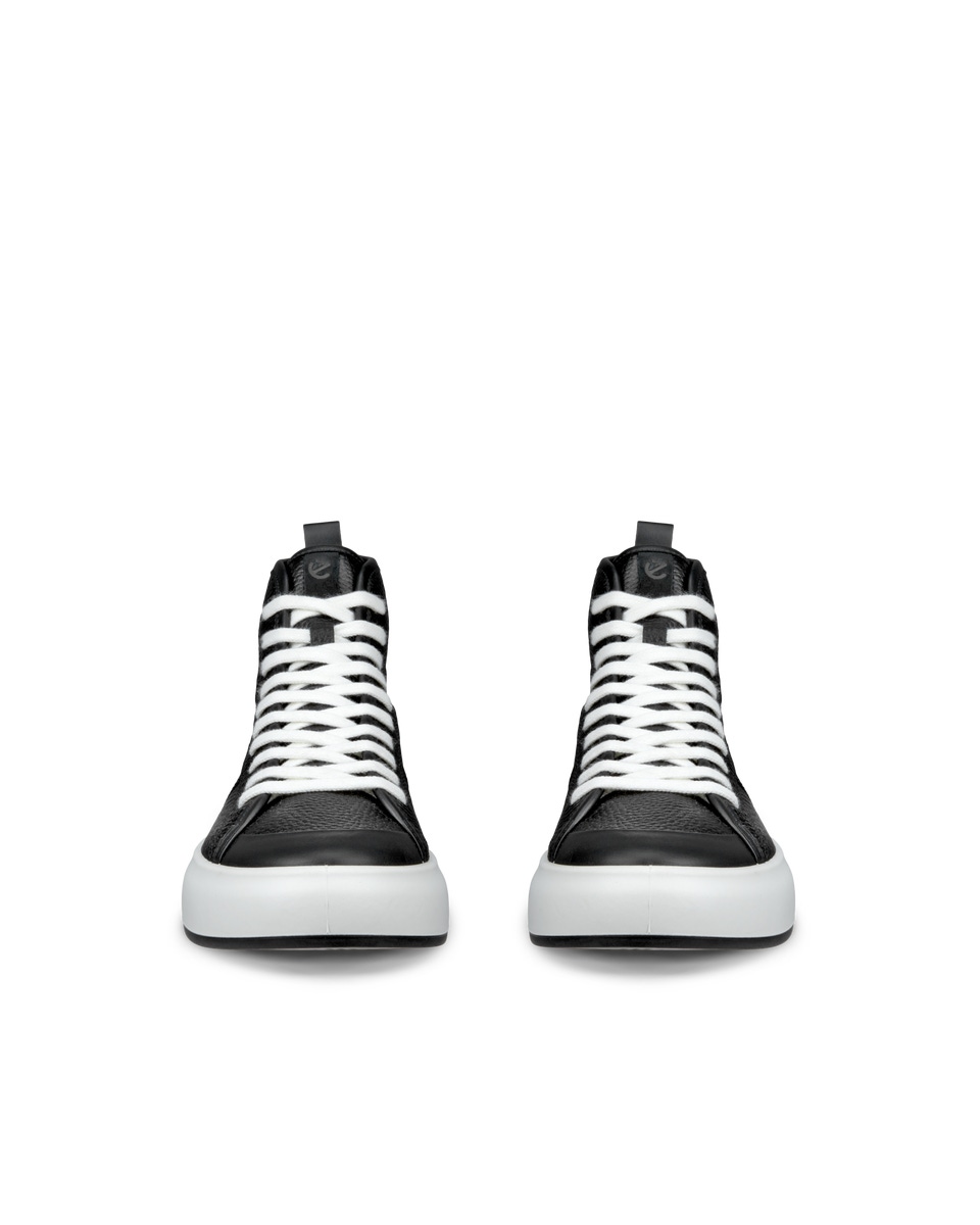 ECCO STREET ACE Women s Leather High Top Sneaker Comfortable