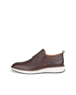 Men's ECCO® ST.1 Hybrid Leather Wingtip Derby Shoe - Brown - Outside