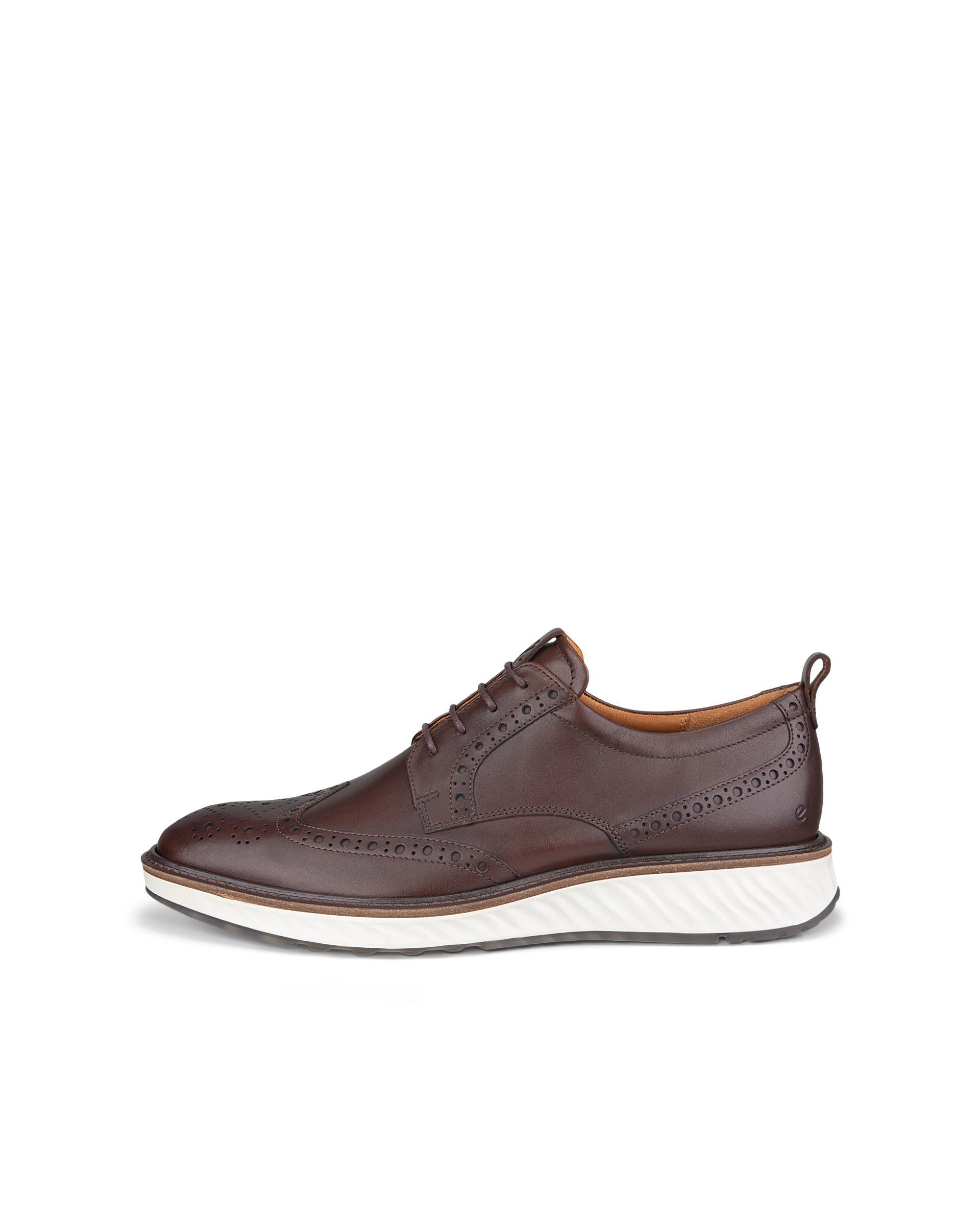 Men's ECCO® ST.1 Hybrid Leather Wingtip Derby Shoe - Brown - Outside