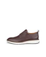 Men's ECCO® ST.1 Hybrid Leather Wingtip Derby Shoe - Brown - Outside