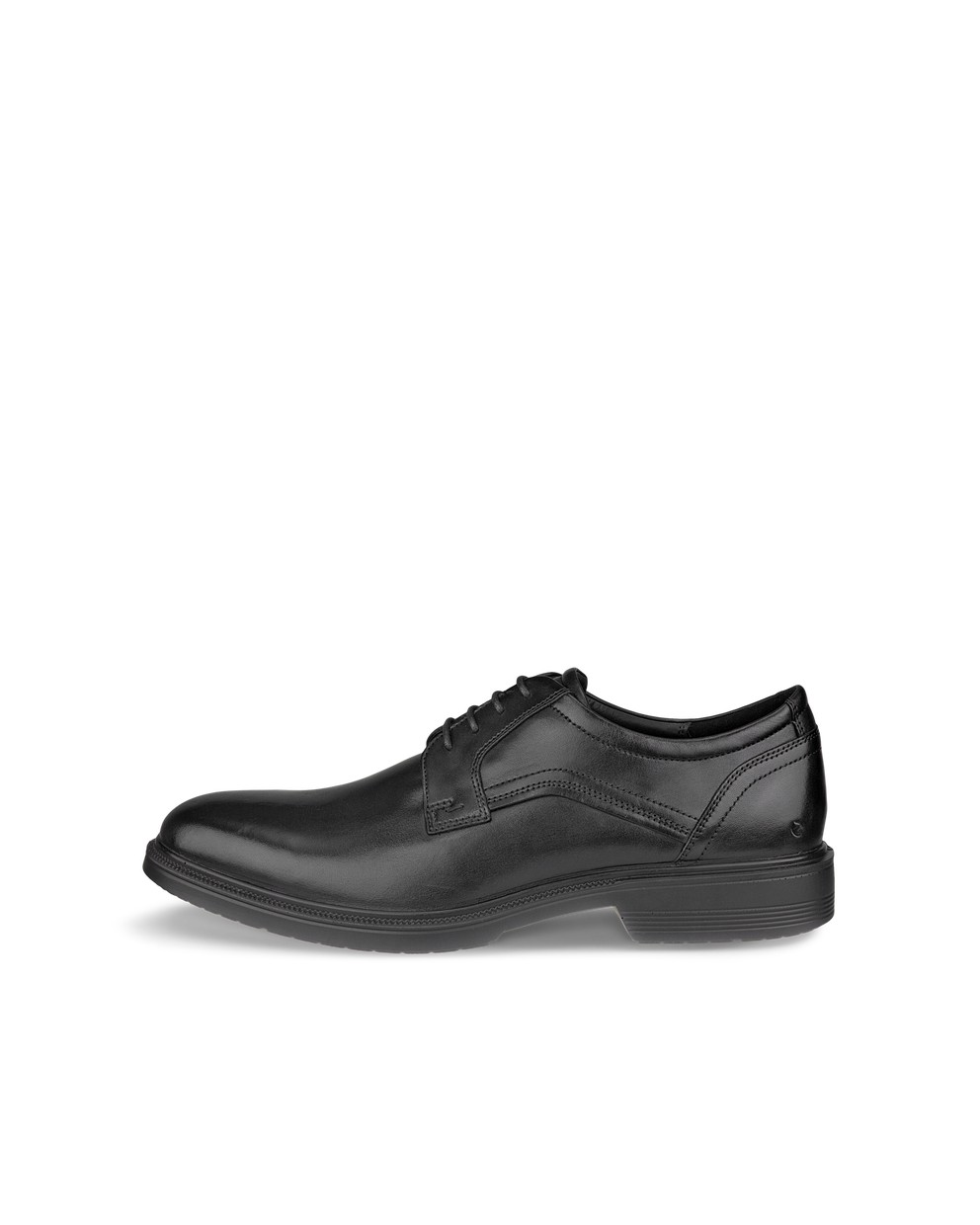 Men's ECCO® Lisbon Leather Derby Shoe - Black - Outside