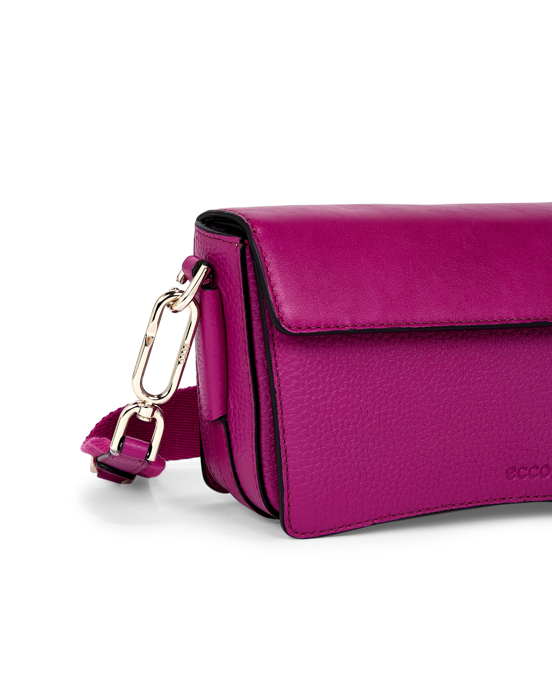 ECCO® Textureblock Leather Compact Pinch Bag - Purple - Detail-1