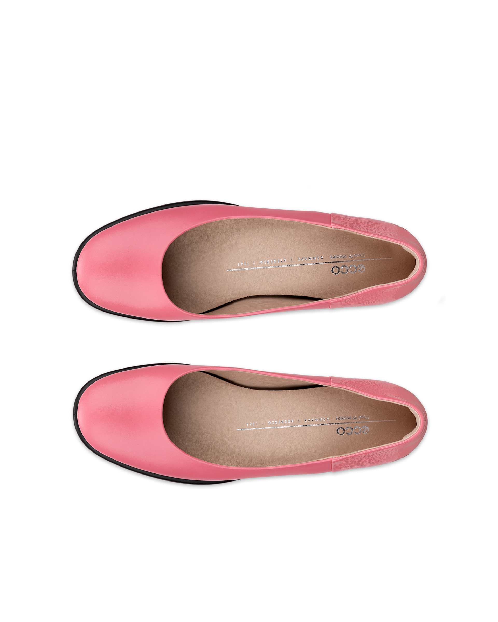 Women's ECCO® Sculpted LX Leather Ballerina - Pink - Top left pair