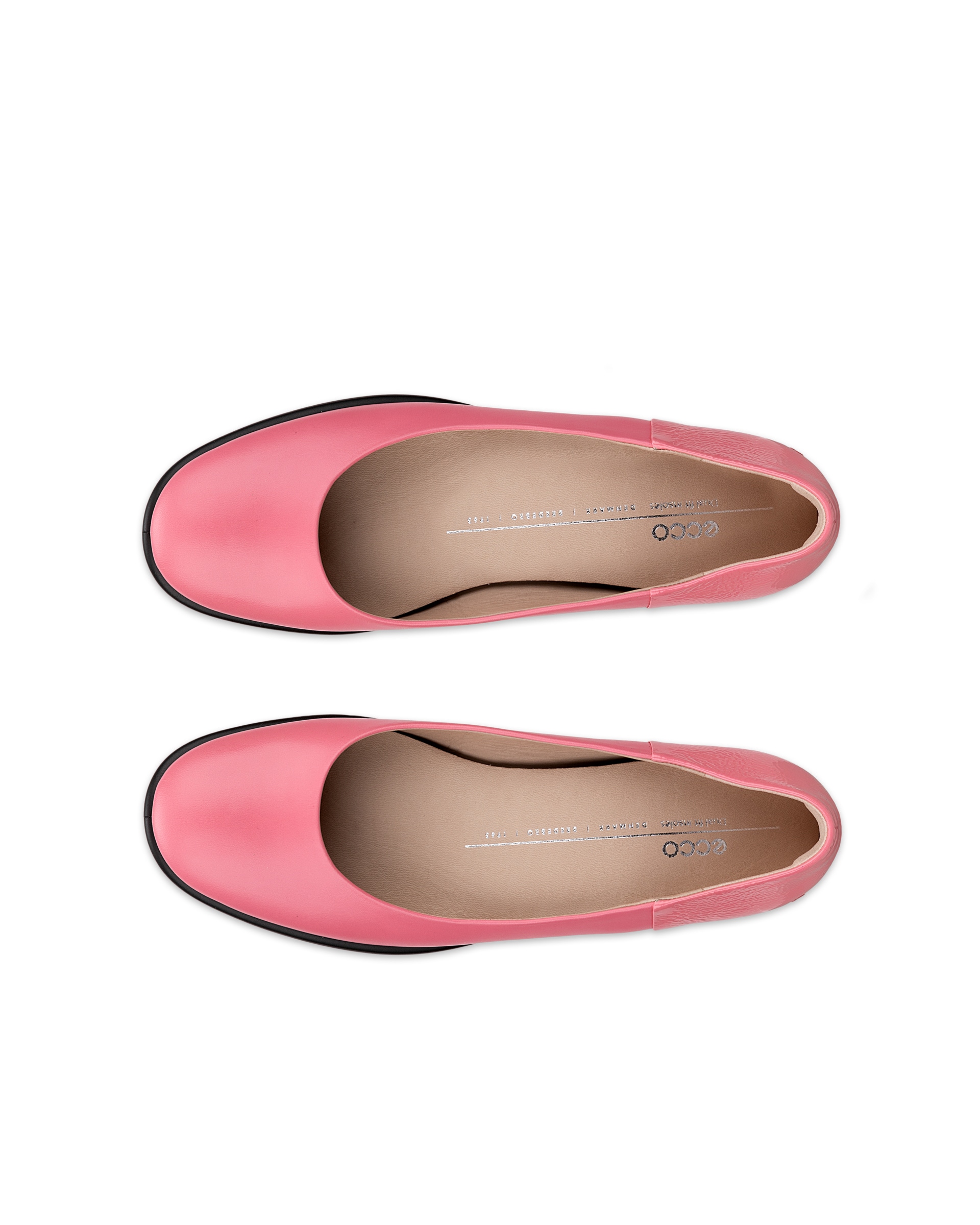 ECCO® Sculpted LX ballerines en cuir pour femme - Rose - Top left pair