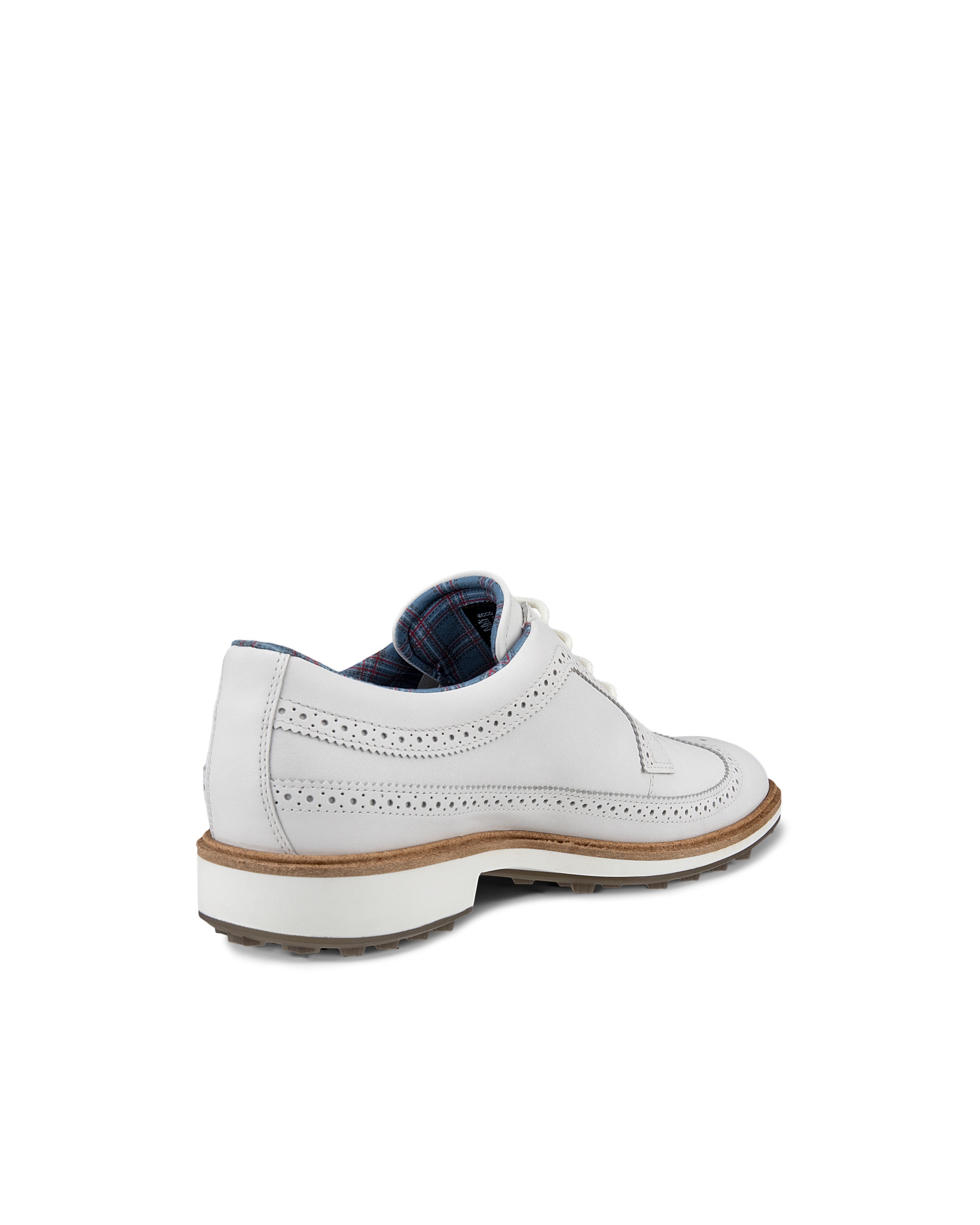 Men's ECCO® Golf Classic Hybrid (Kiltie Edition) Leather Shoe - White - Back