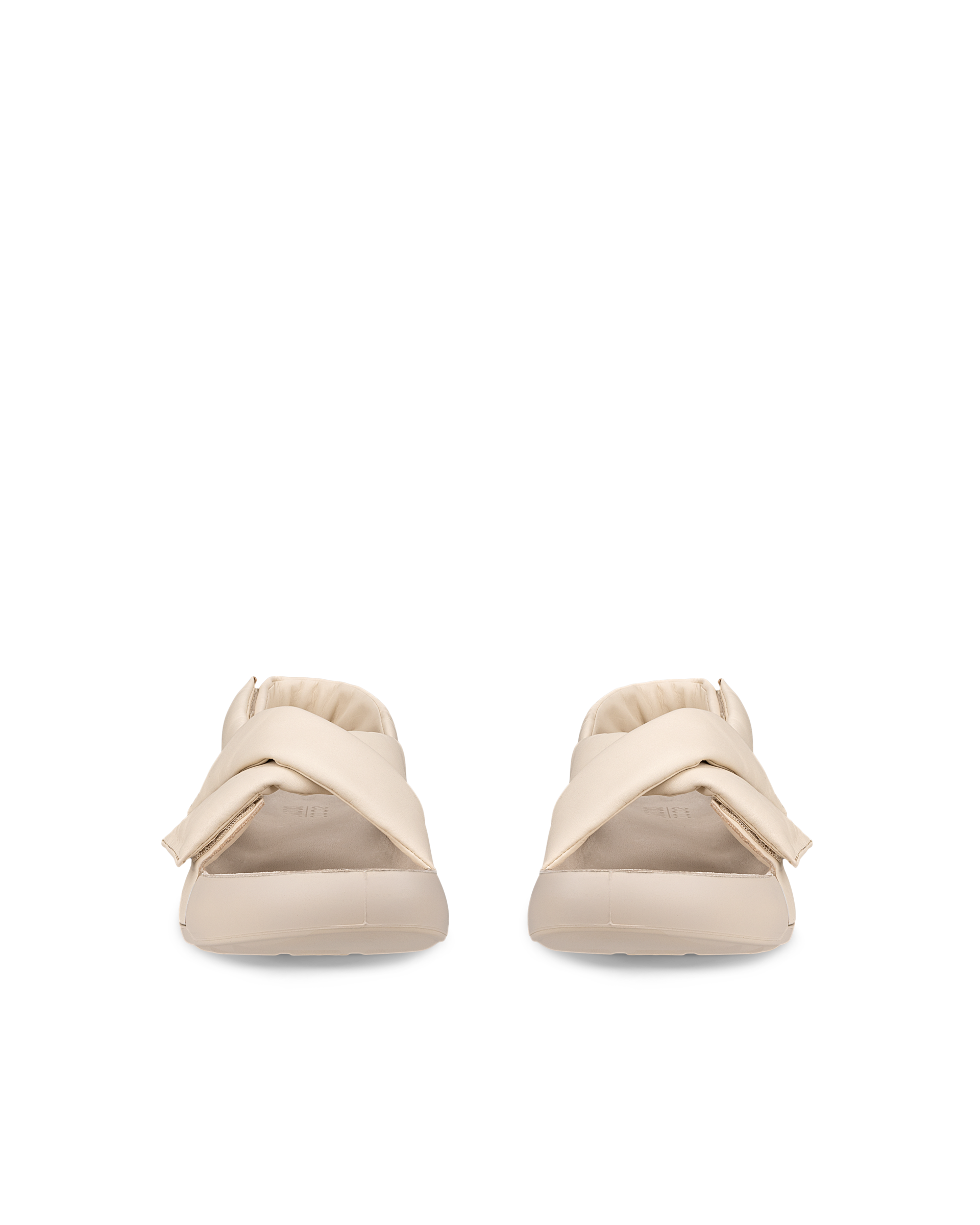 여성용 ECCO® Cozmo PF 가죽 샌들 - Beige - Front pair