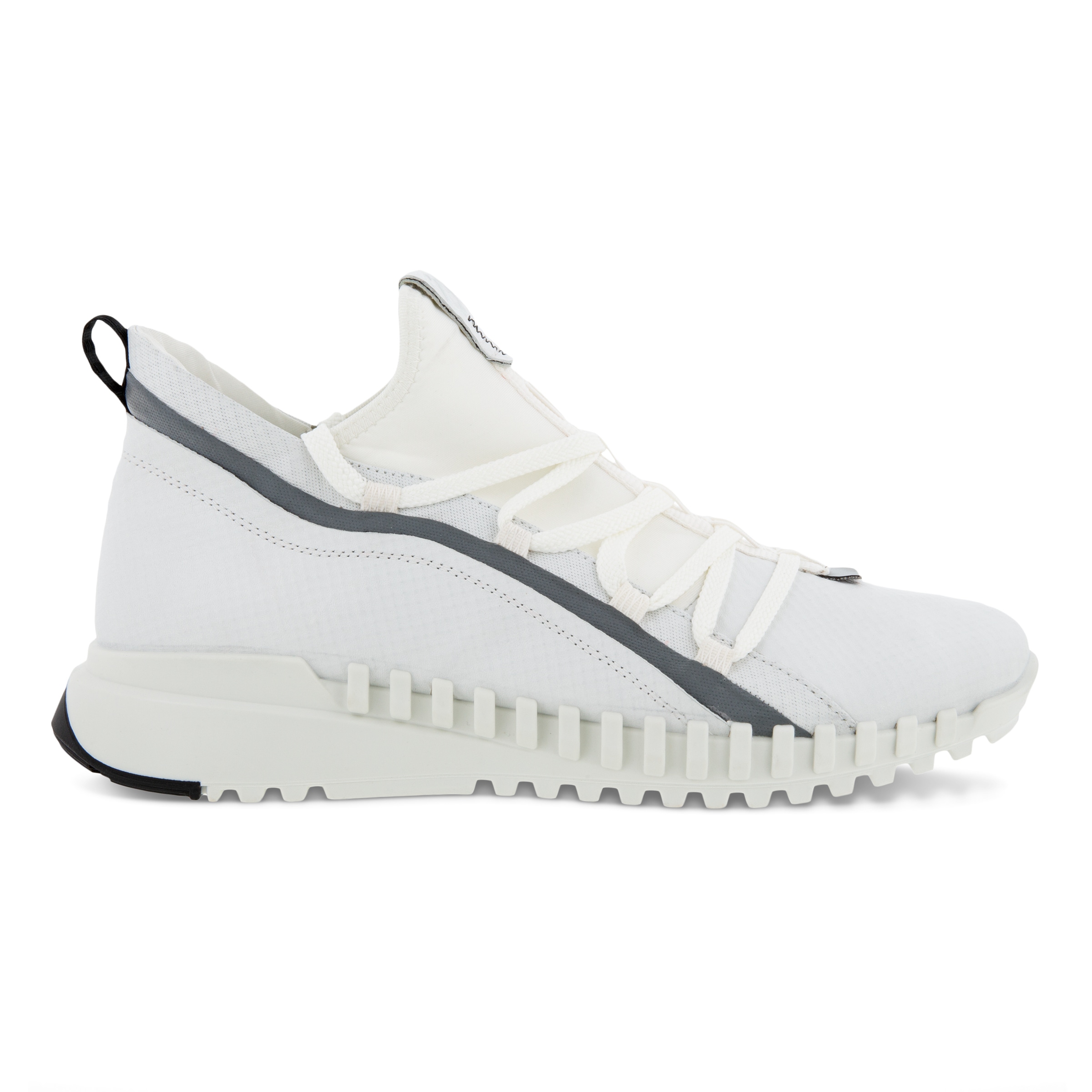 ECCO Zipflex Men's Mid-top Sneaker - White - Outside