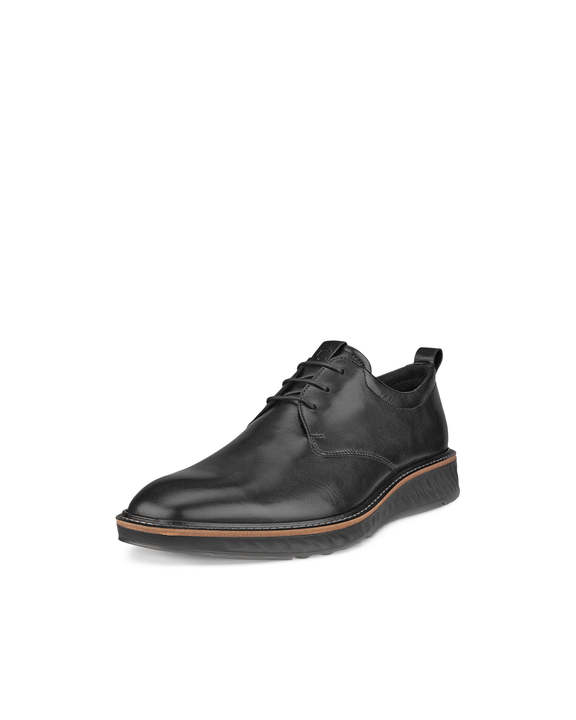 Ecco Men's S Lite Hybrid Apron Toe Leather Derby Shoe in Black