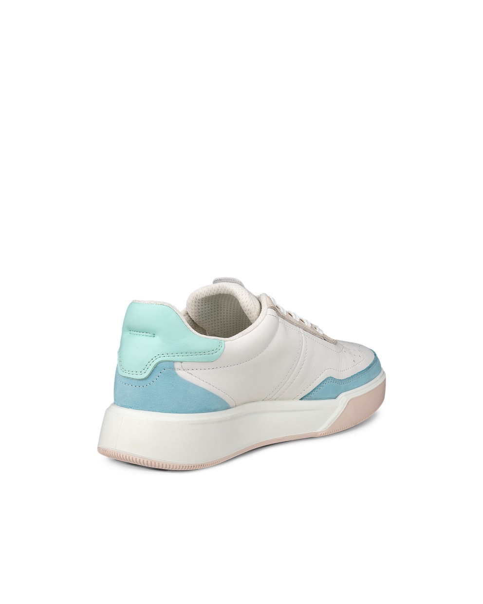 Zapatillas de piel ECCO® Street Court para mujer - Blanco - Back