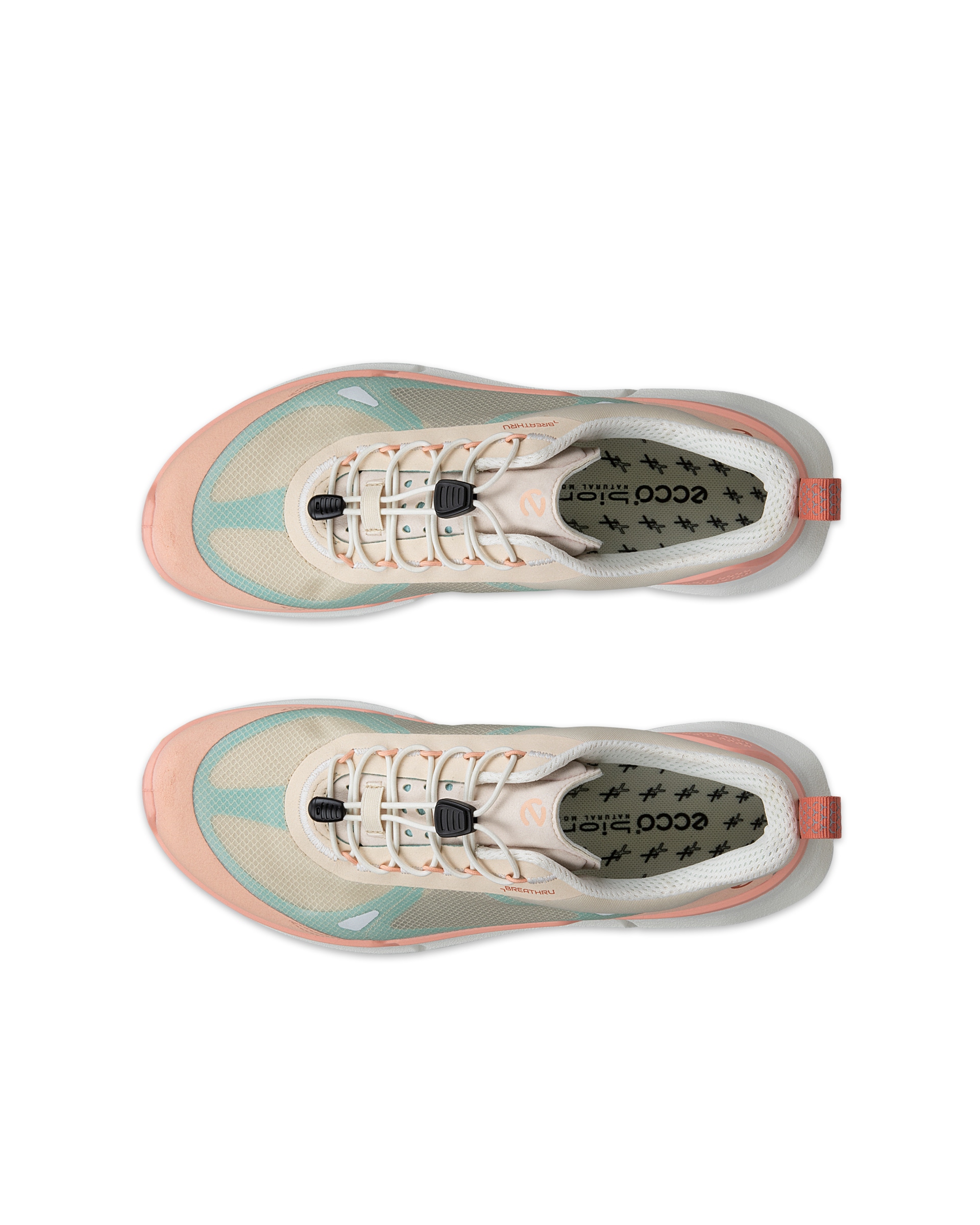 Women's ECCO® Biom 2.2 Breathru Speedlace Textile Sneaker - Beige - Top left pair