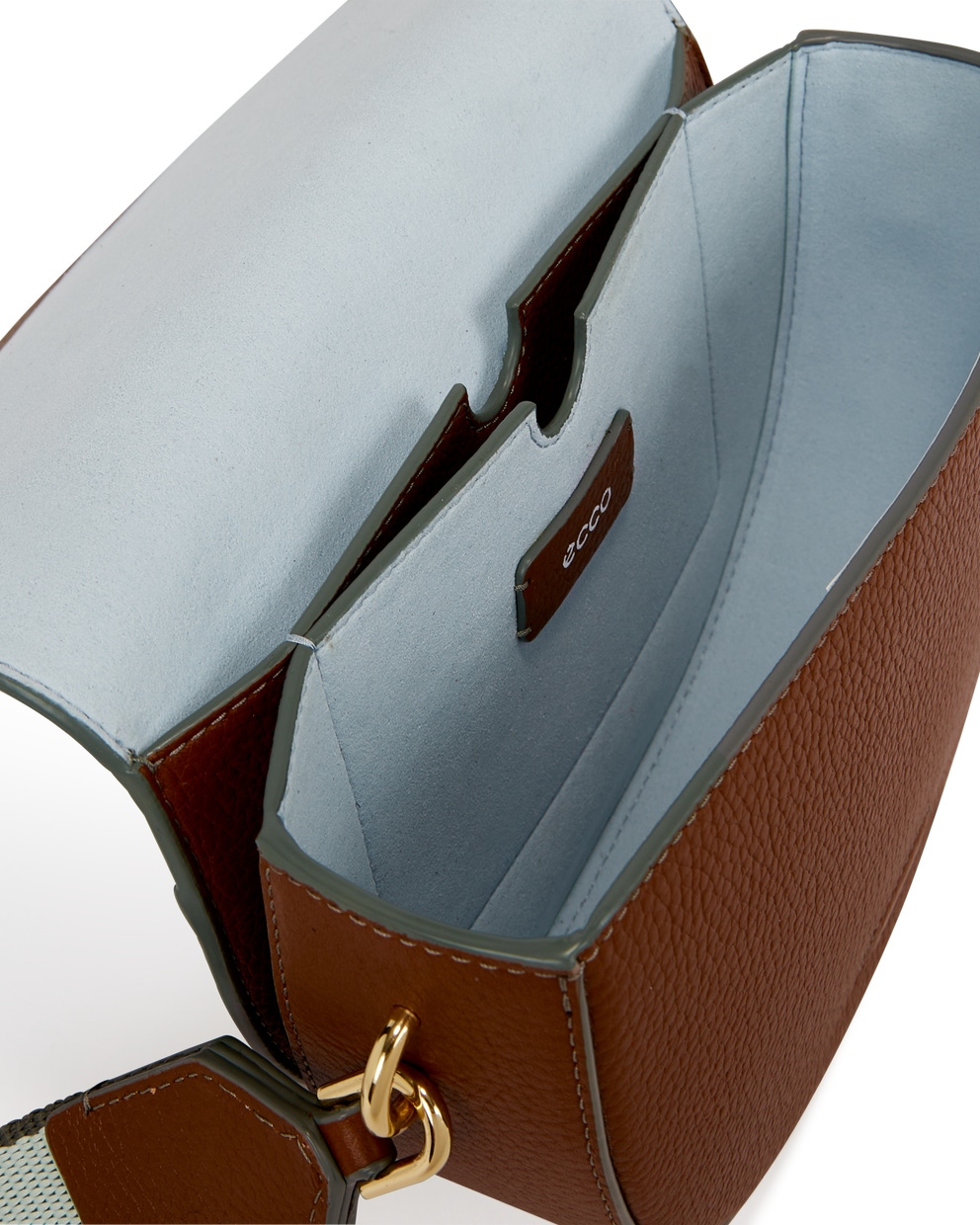 ECCO® Leather Saddle Bag - Brown - Inside