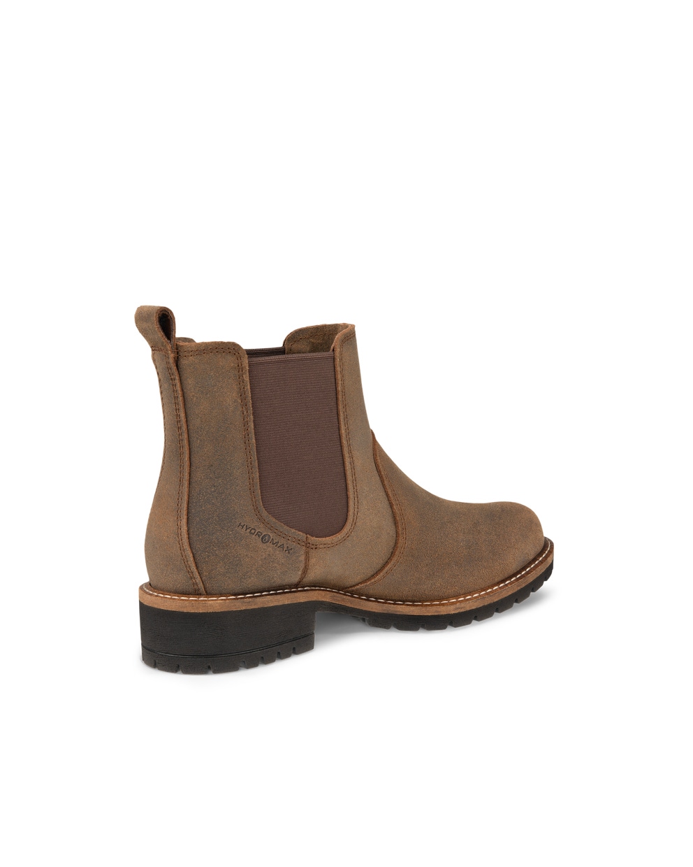 Women's ECCO® Elaina Suede Chelsea Boot - Brown - Back