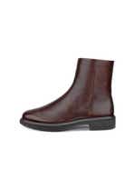 Women's ECCO® Metropole Amsterdam Leather Ankle Boot - Brown - Outside