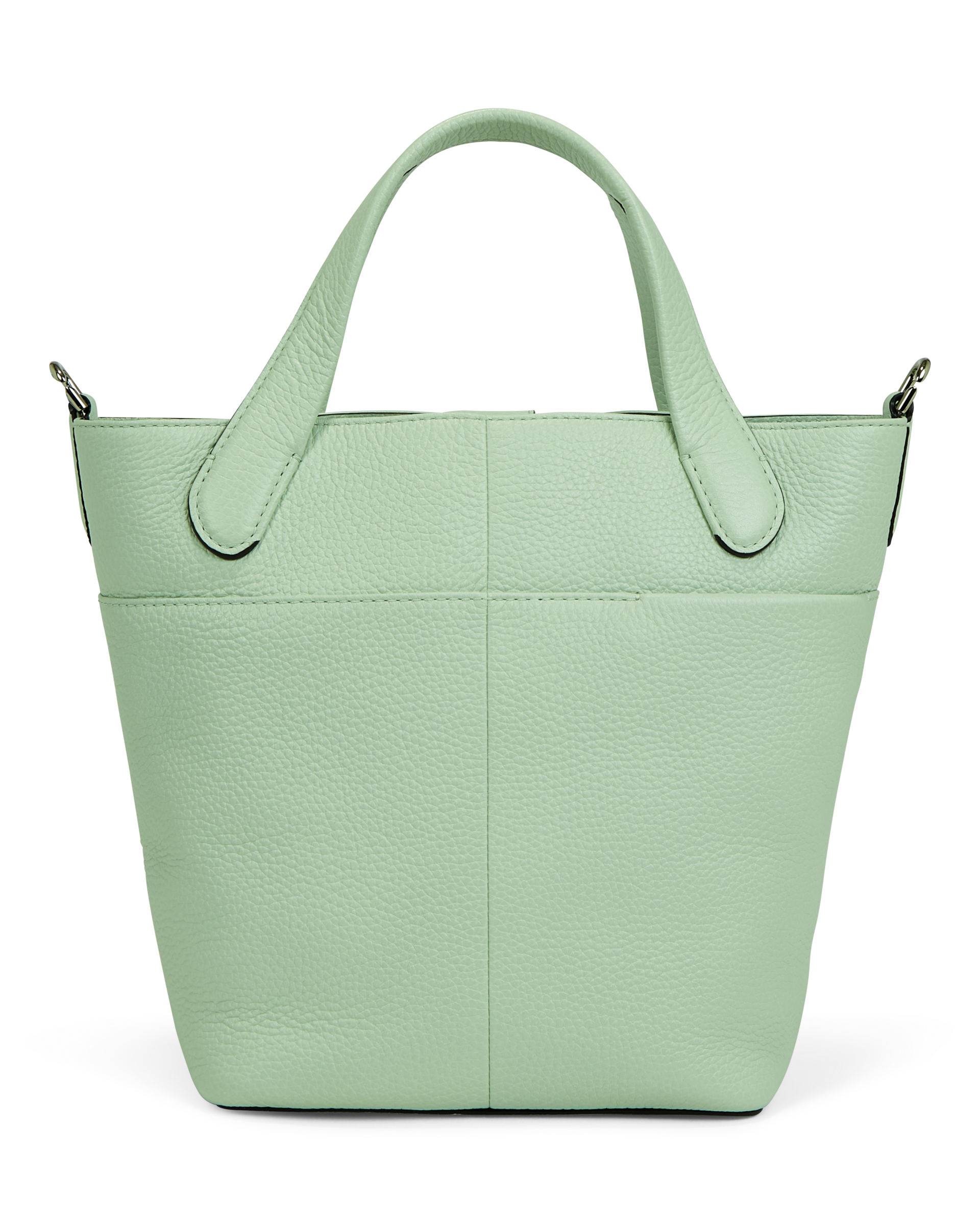 ECCO® Tote S Pebbled Leather Tote Bag - Green - Back