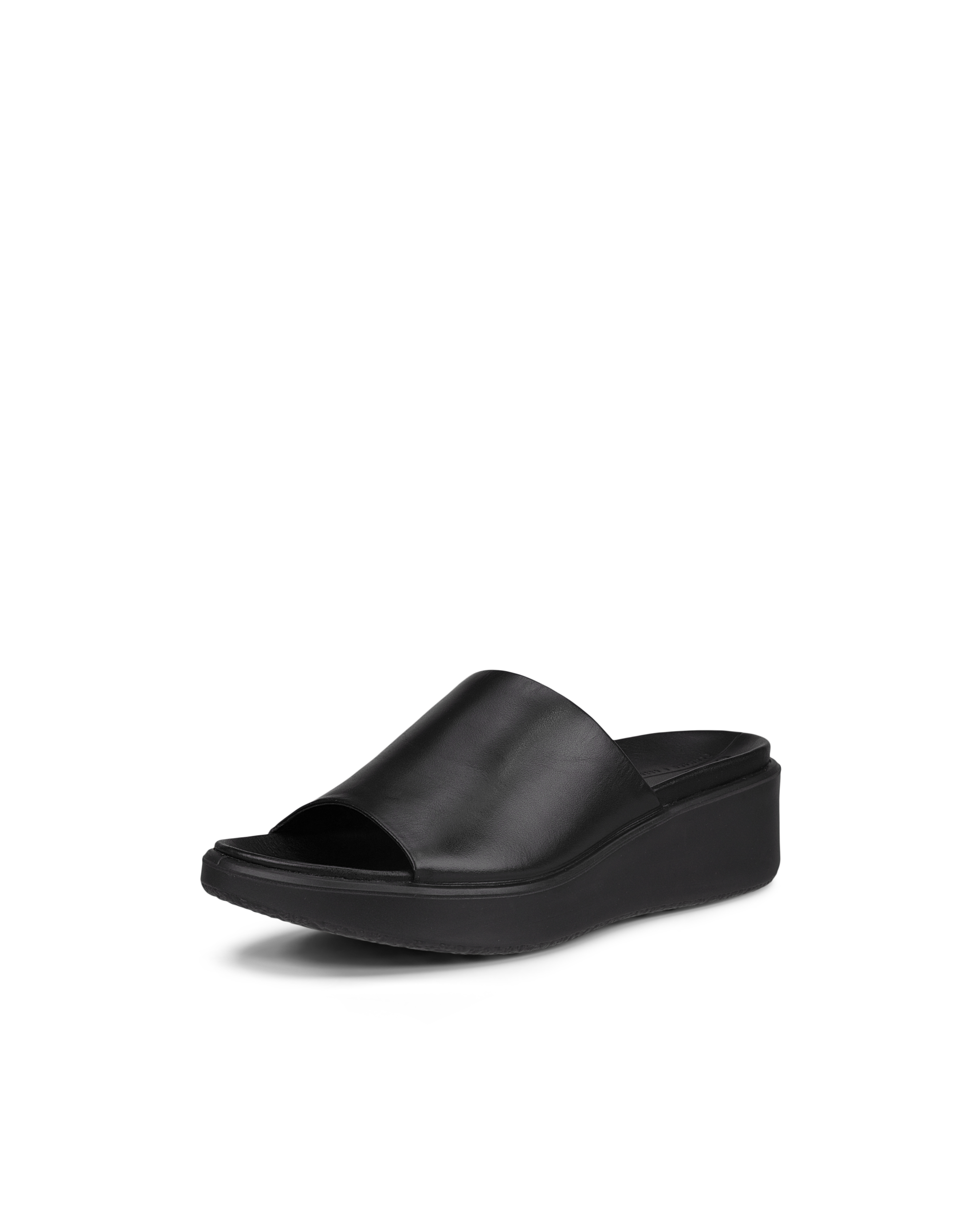 Women's ECCO® Flowt LX Leather Wedge Slide - Black - Main