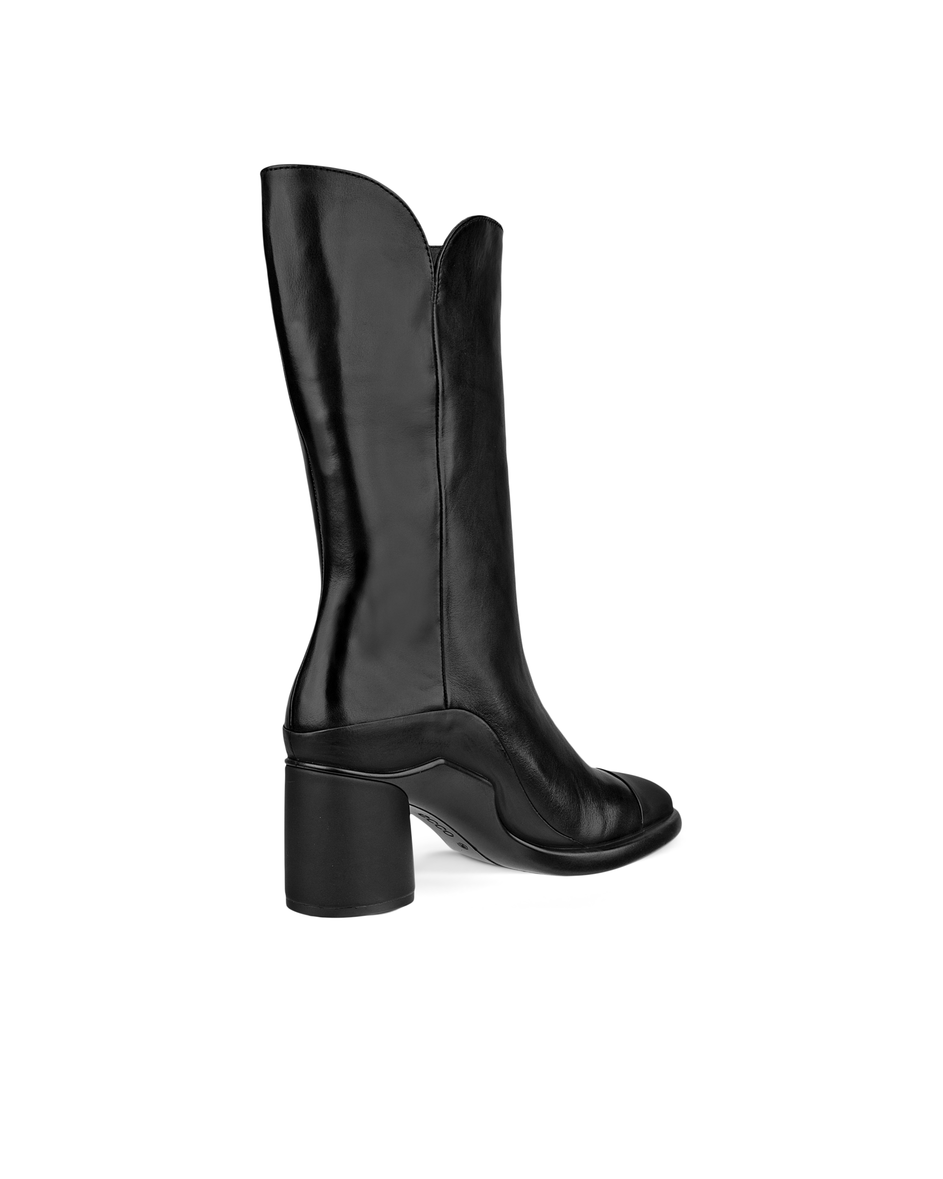 Women's ECCO® Sculpted LX 55 Leather High-Cut Boot - Black - Back