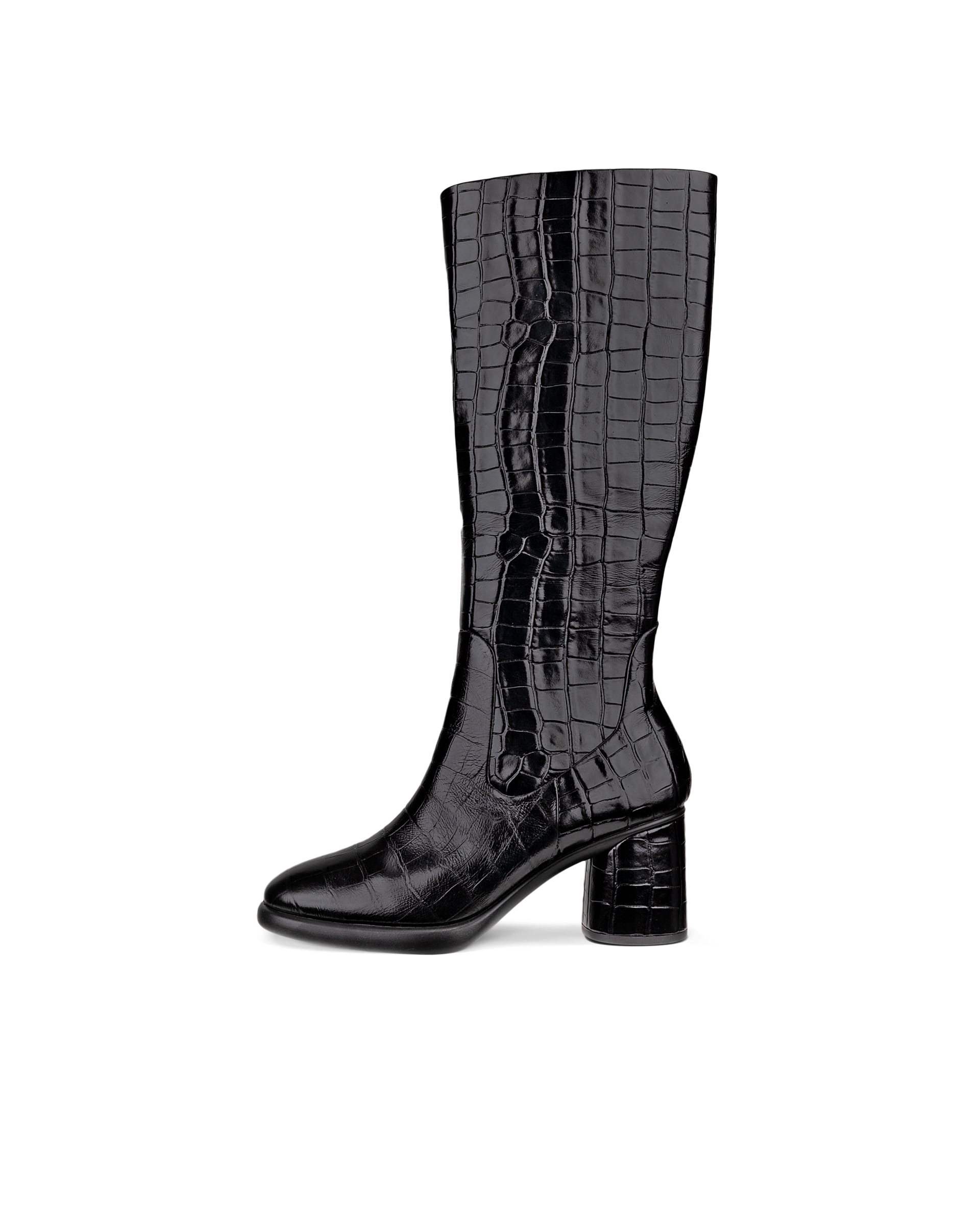 Women's ECCO® Sculpted LX 55 Leather High-Cut Boot - Black - Outside