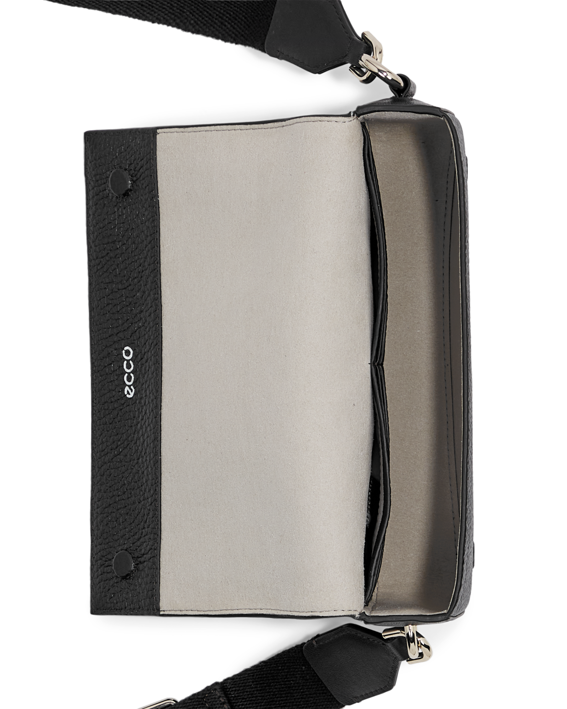 ECCO® Textureblock Leather Phone Bag - Black - Birdeye