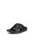 Women's ECCO® Flowt LX Leather Cross-Strap Slider - Black - Main