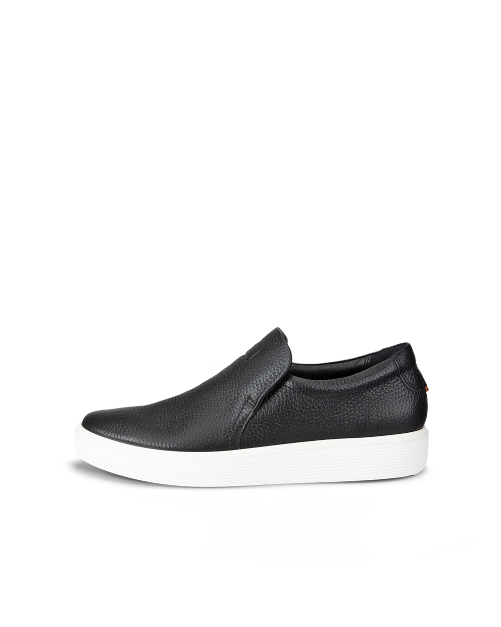 Women's ECCO® Soft 60 Leather Slip-On Sneaker - Black - Outside