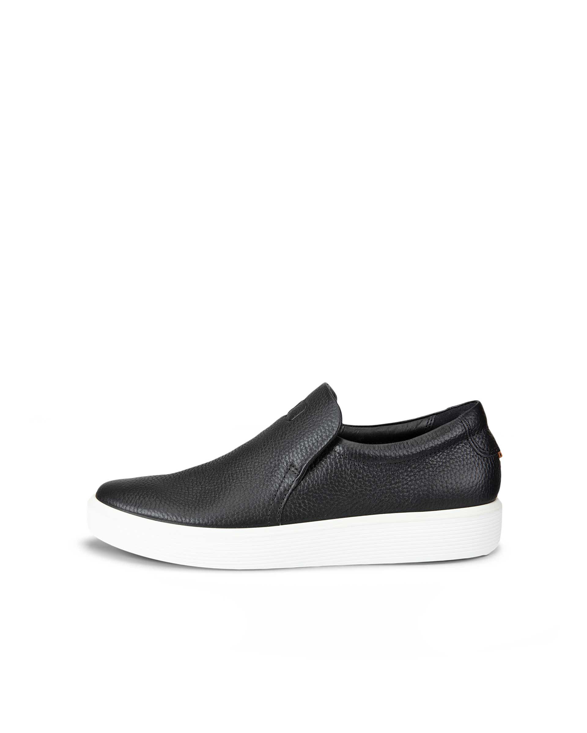 ECCO Soft 60 ウィメンズ レザースリッポンスニーカー - 黒 - Outside