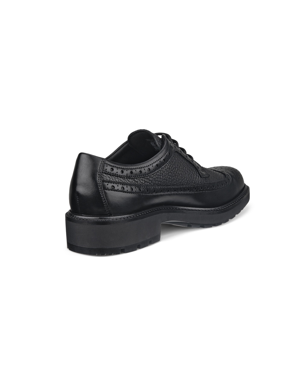 ECCO METROPOLE OSLO WINGTIP MEN'S BROGUE SHOE - Black - Back