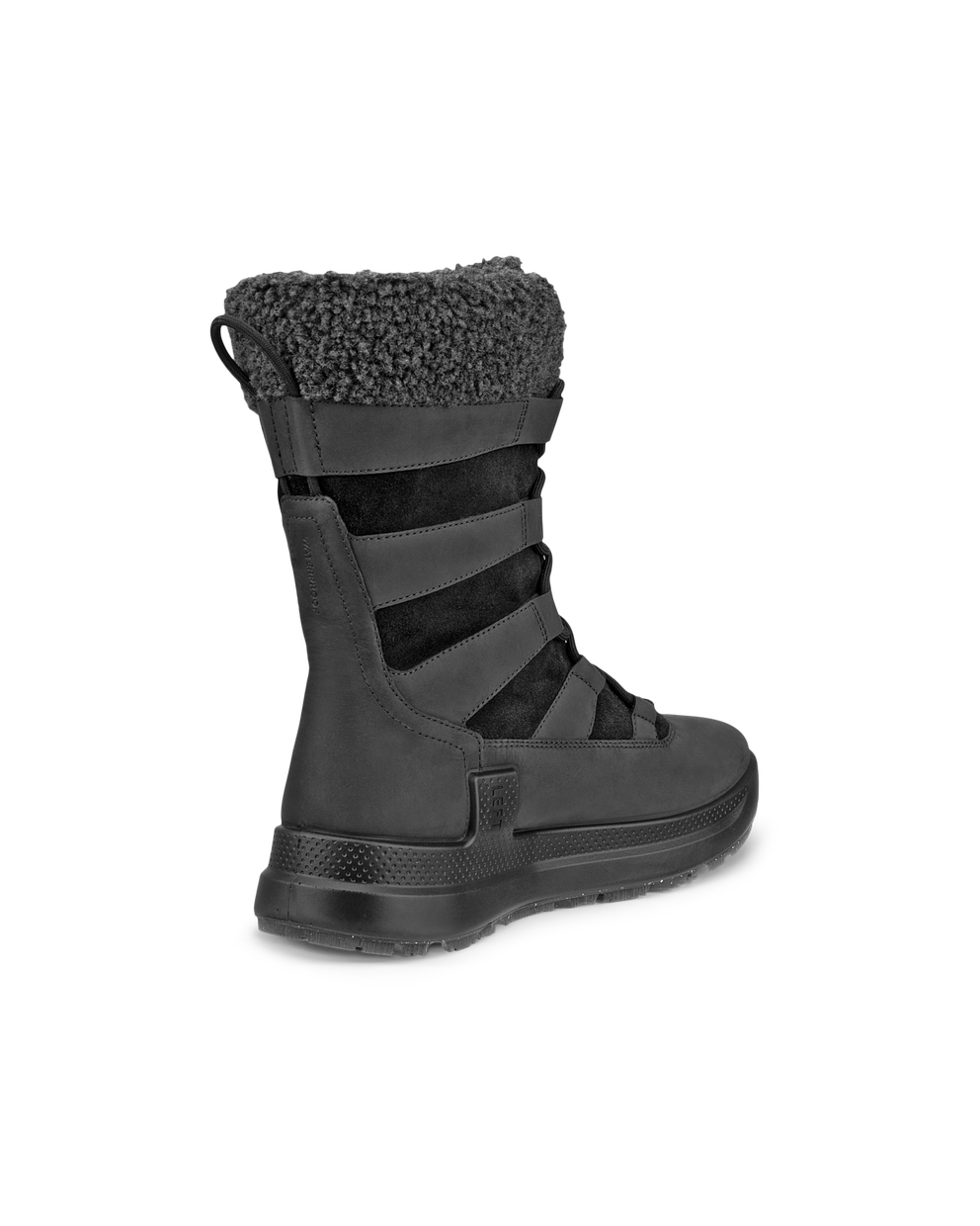 Women's ECCO® Solice Nubuck Waterproof Winter Boot - Black - Back