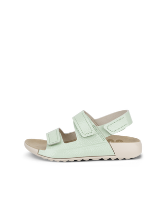 Sandalias con dos tiras de piel ECCO® Cozmo para niño/a - Verde - Outside