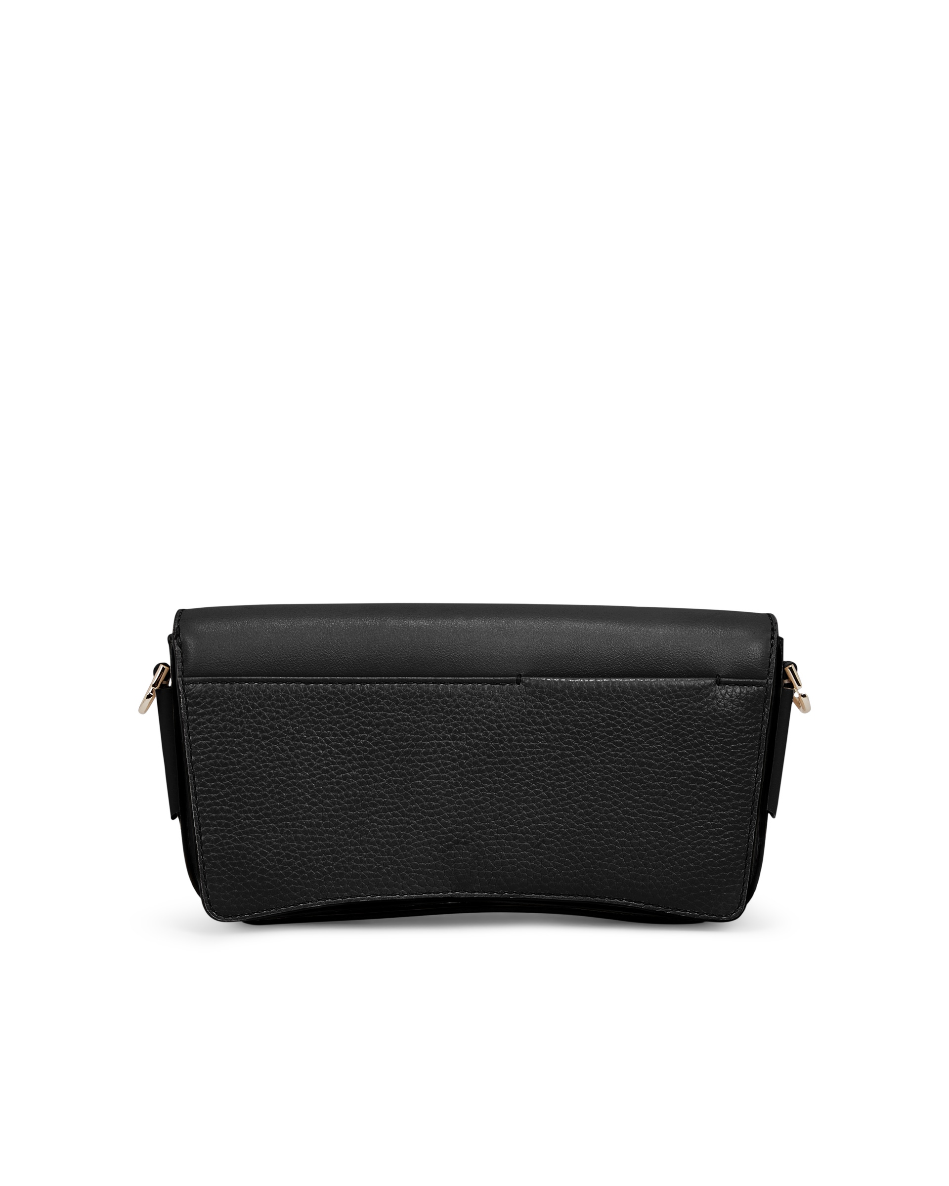 ECCOยฎ Textureblock Leather Crossbody Bag - Black - Back
