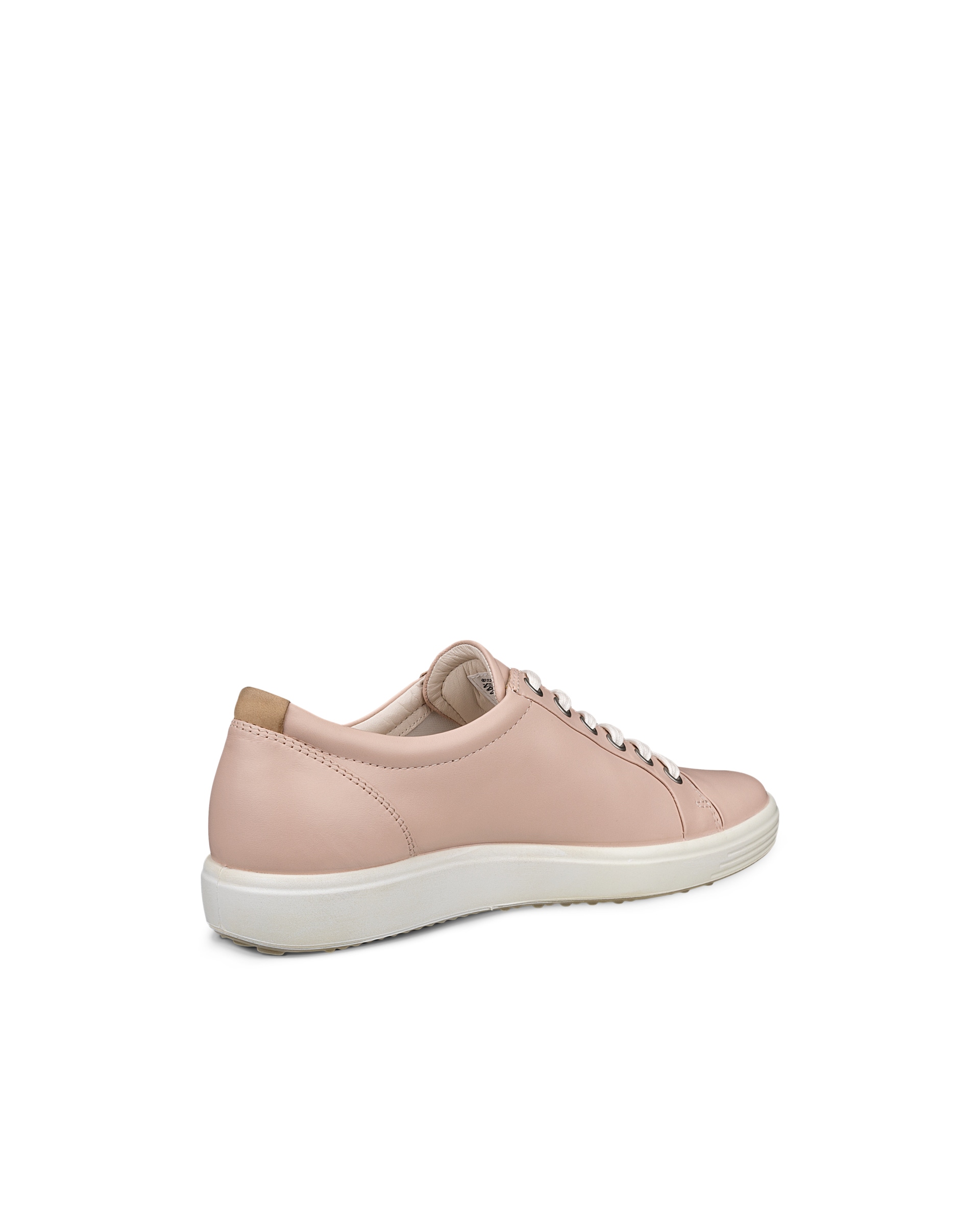 Women's ECCO® Soft 7 Leather Sneaker - Pink - Back