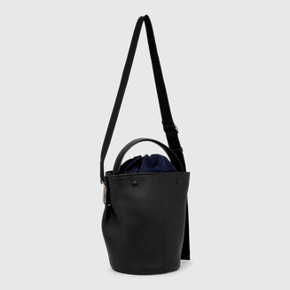 ECCO® Takeaway Leather Bucket Bag - Black - Main