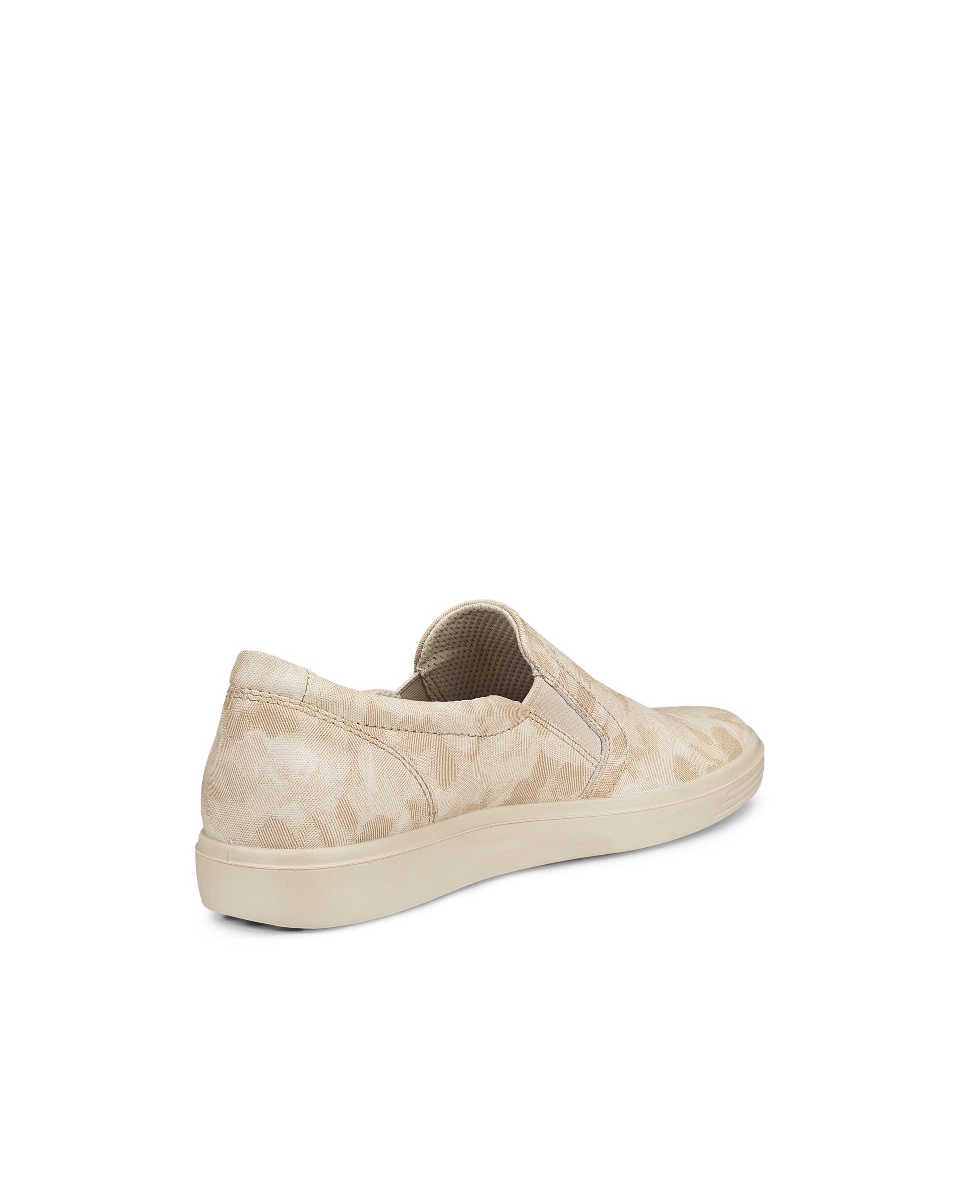 Women's ECCO® Soft Classic Leather Slip-On - Beige - Back