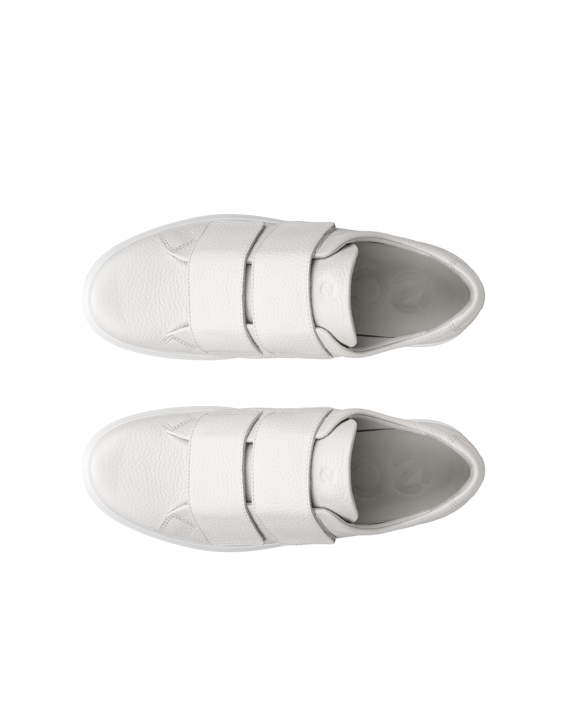 ECCO® Soft 60 baskets en cuir pour femme - Blanc - Top left pair