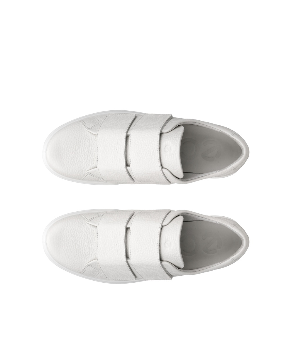 Zapatillas de piel ECCO® Soft 60 para mujer - Blanco - Top left pair