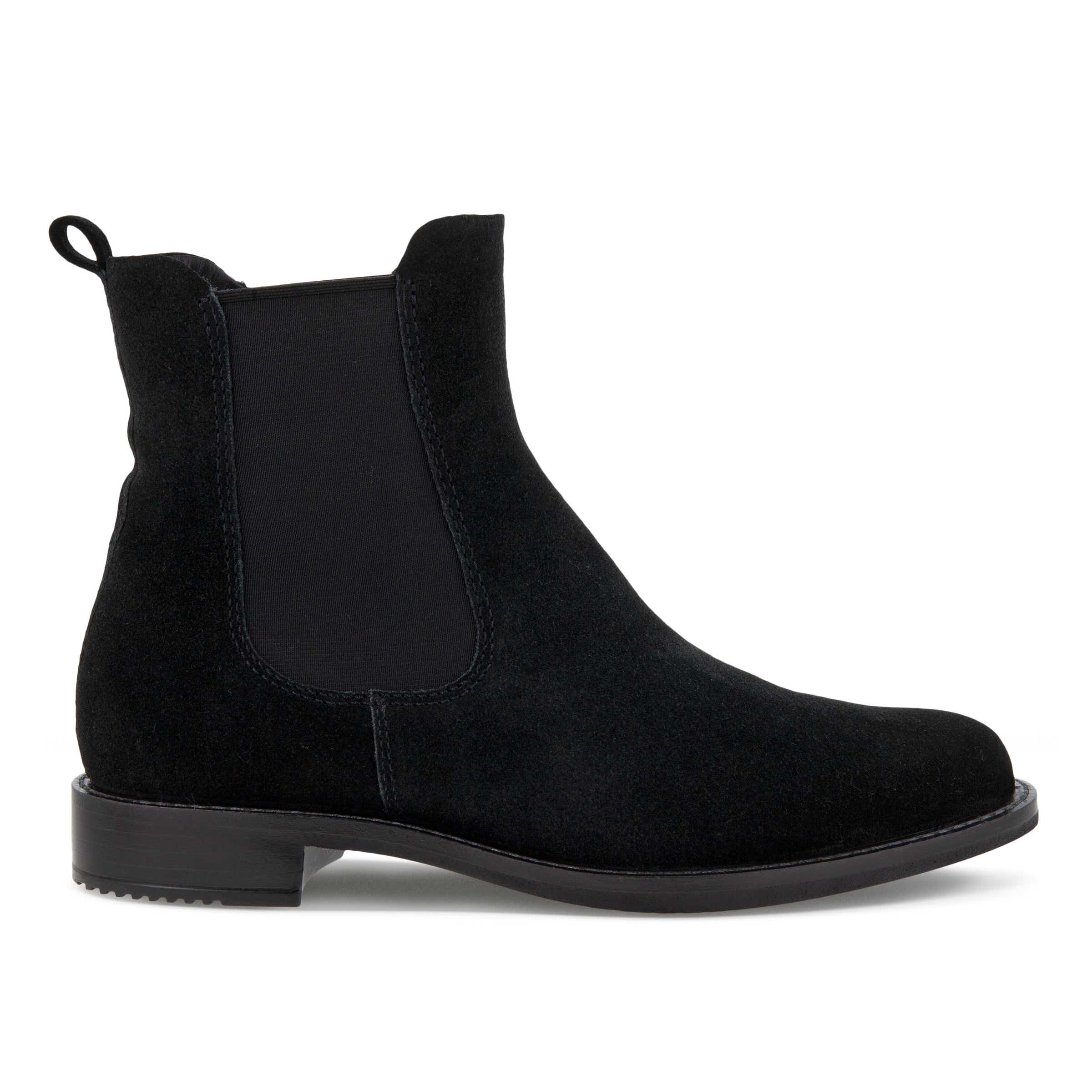 ECCO Sartorelle 25 ウィメンズ スエードチェルシーブーツ - 黒 - Outside