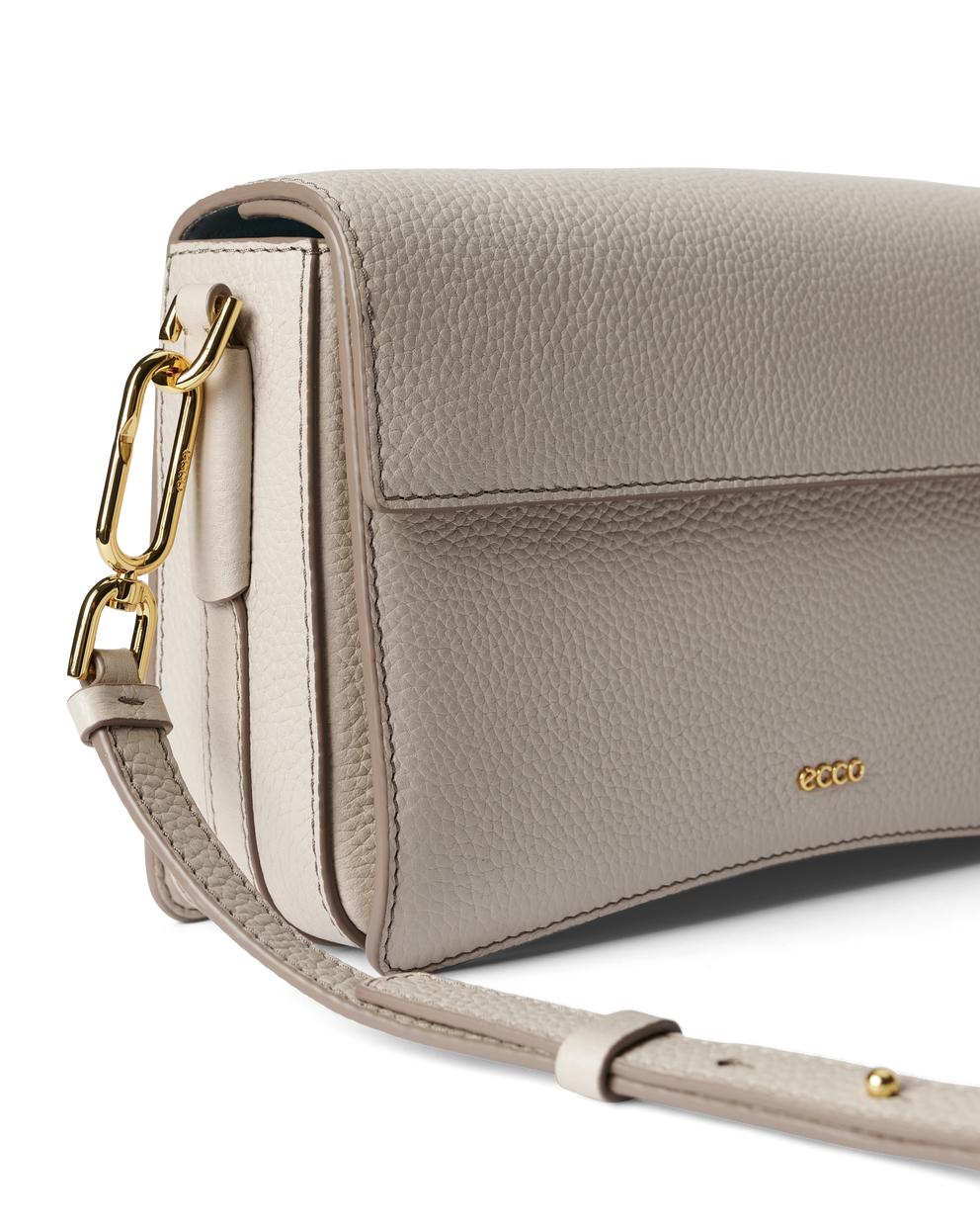 ECCO® Leather Pinch Crossbody Bag - Beige - Detail-1