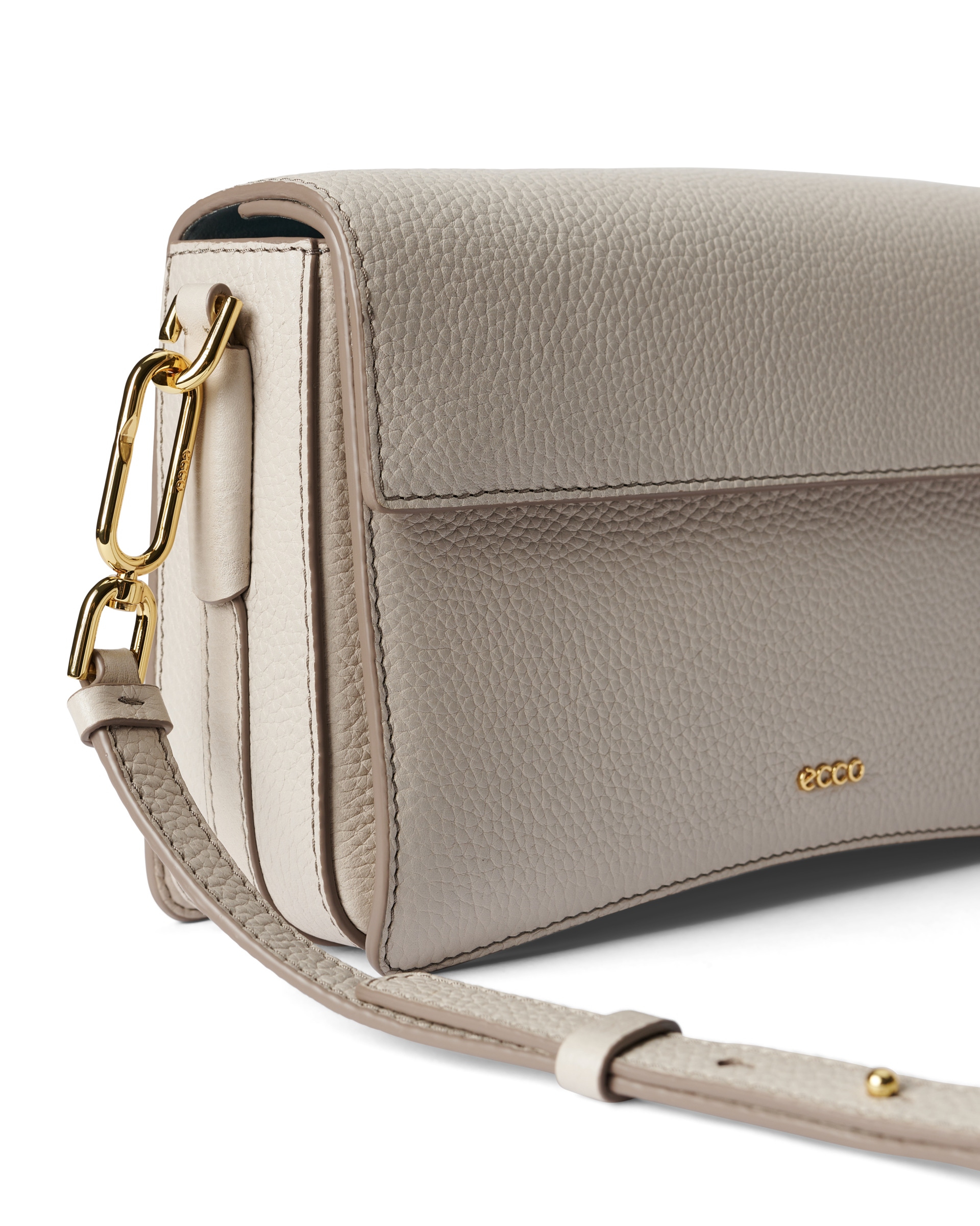 ECCO® Leather Pinch Crossbody Bag - Beige - Detail-1