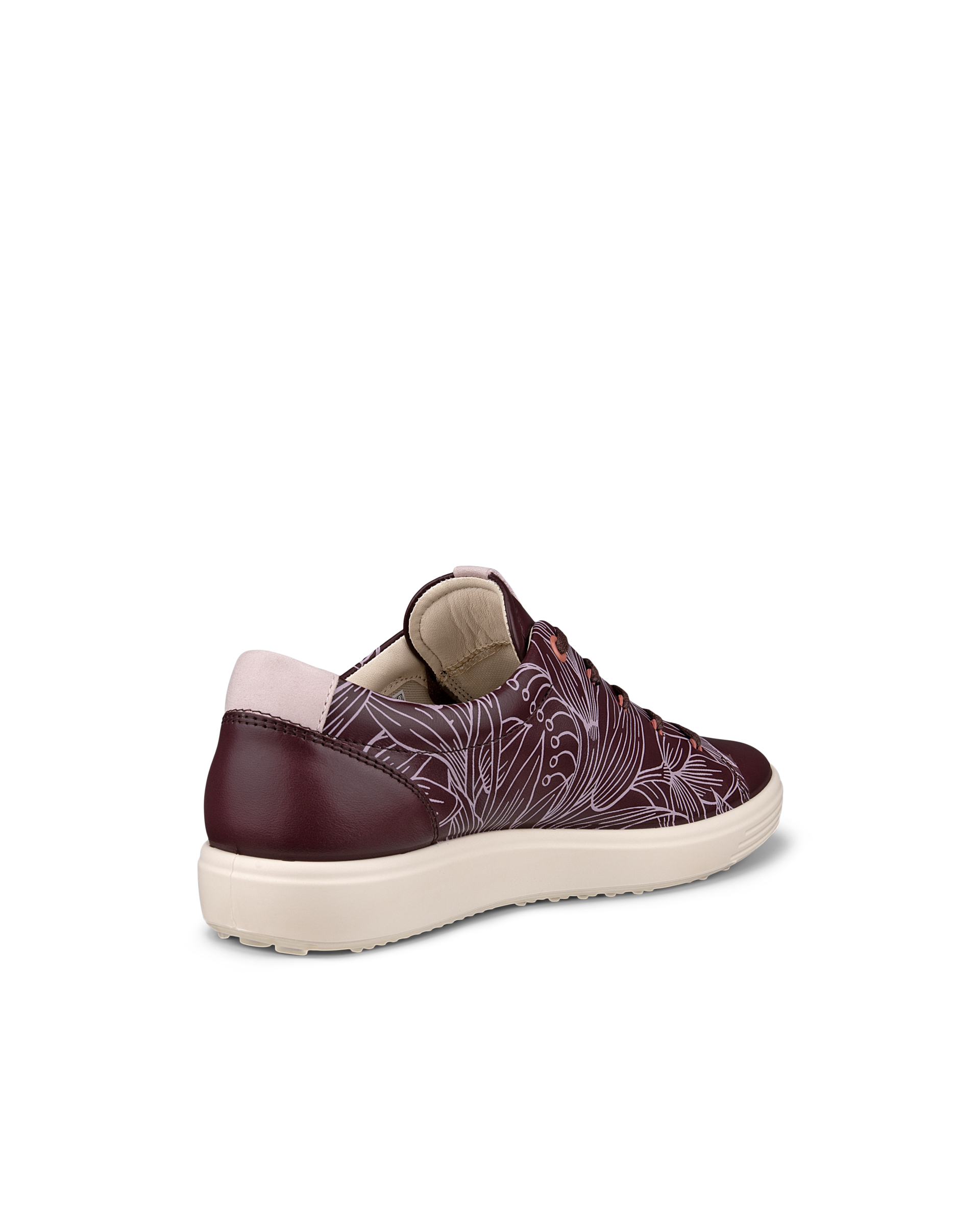 Women's ECCO® Soft 7 Leather Floral Shoe | Red