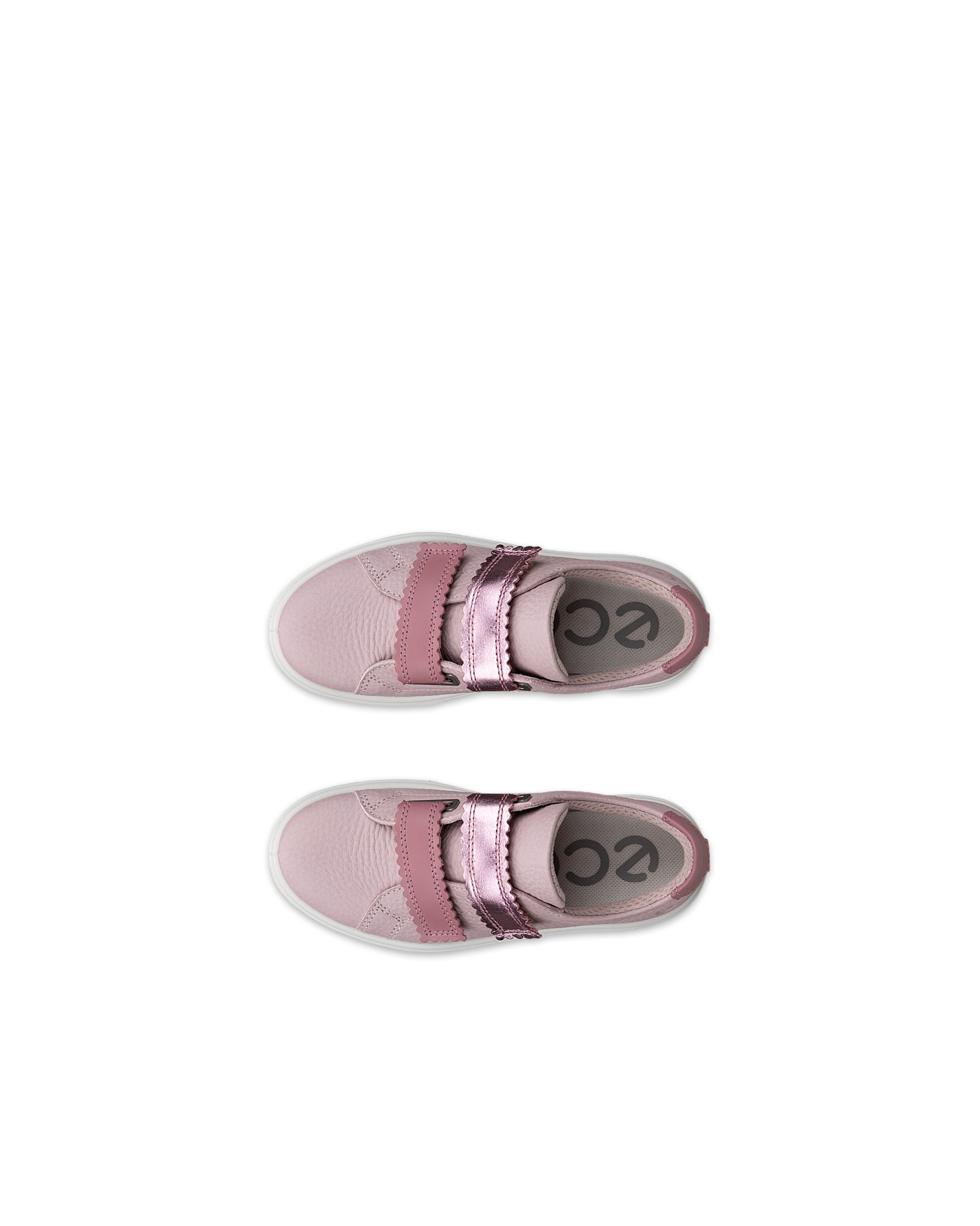 Detské kožené tenisky ECCO® SOFT 60 - Ružová - Top left pair