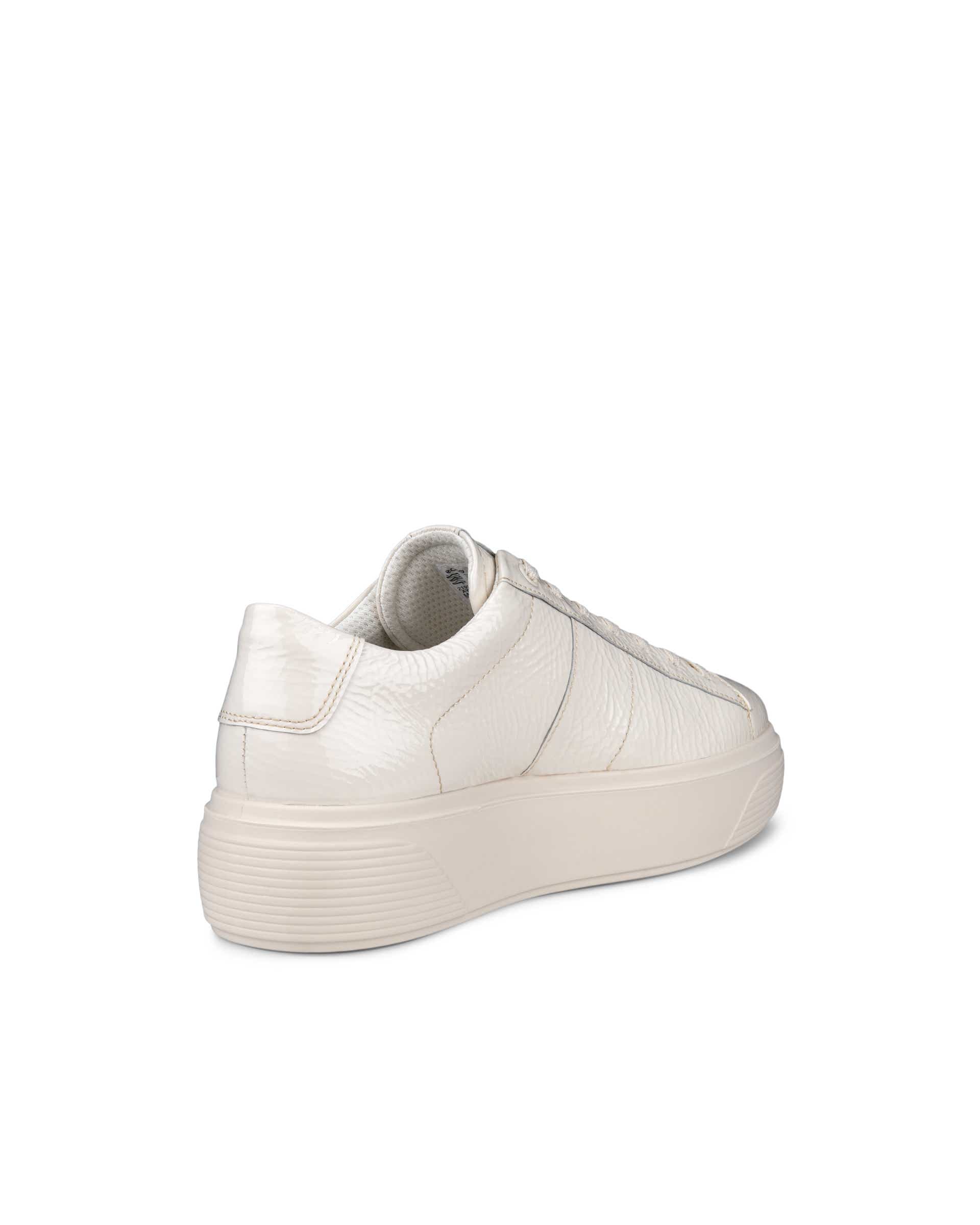 ECCO Street Platform ウィメンズ レザースニーカー - ベージュ - Back
