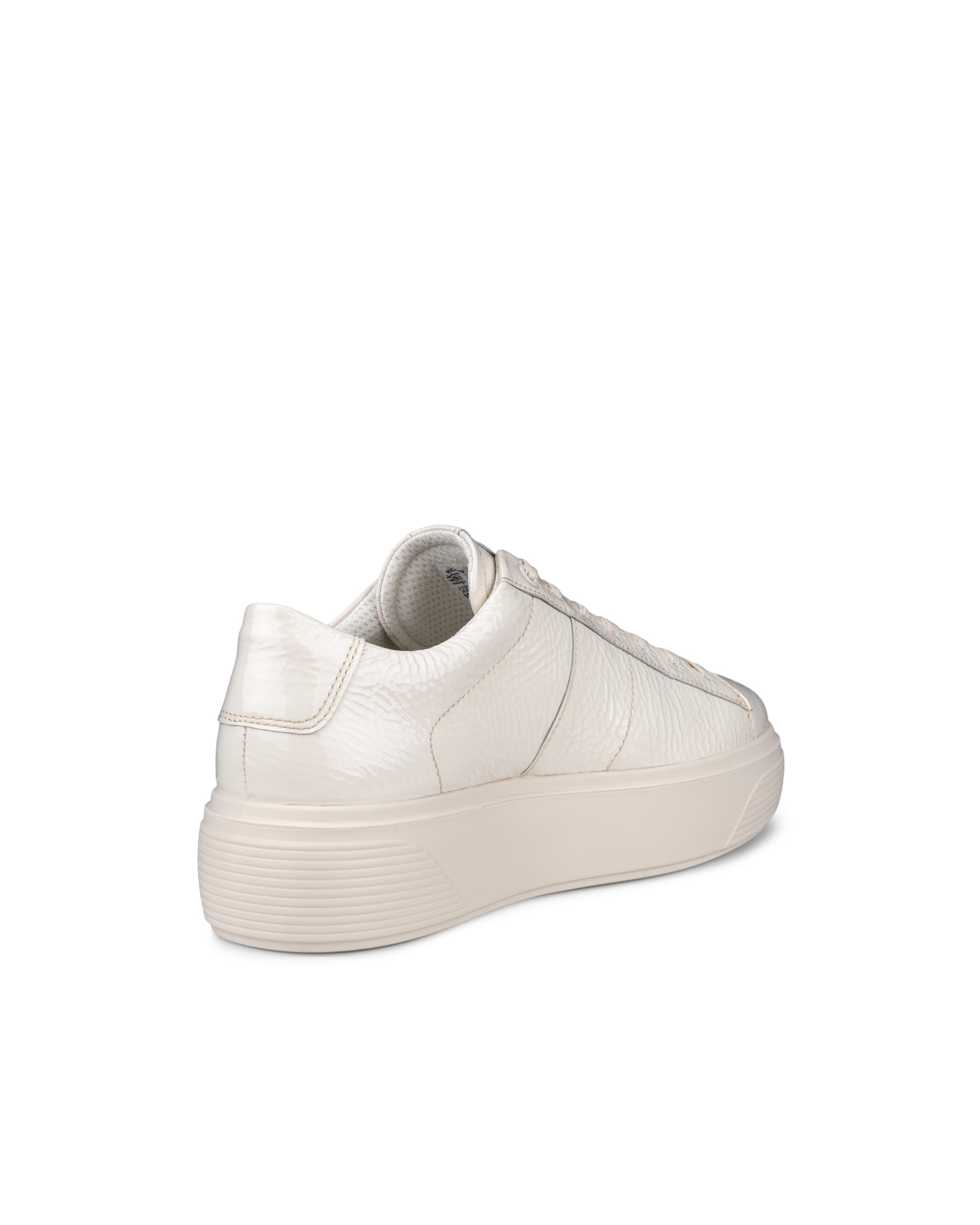 Zapatillas de piel ECCO® Street Platform para mujer - Beis - Back