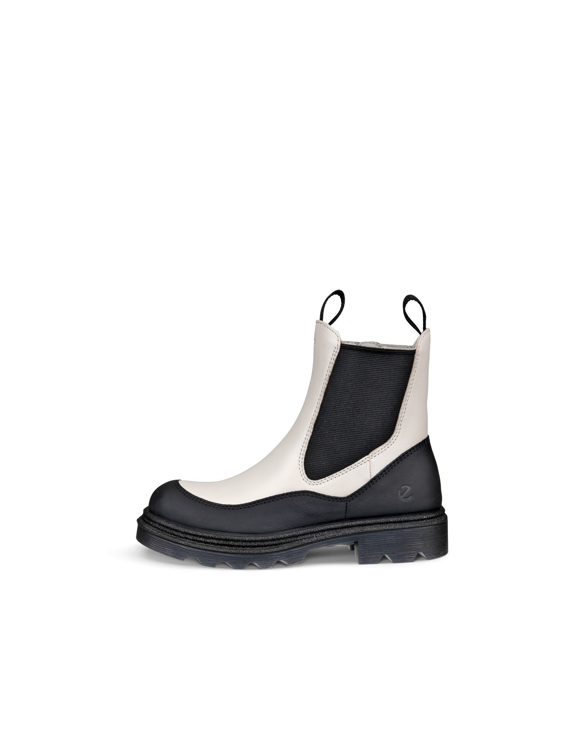 Kids' ECCOยฎ Grainer Leather Chelsea Boot - Grey - Outside