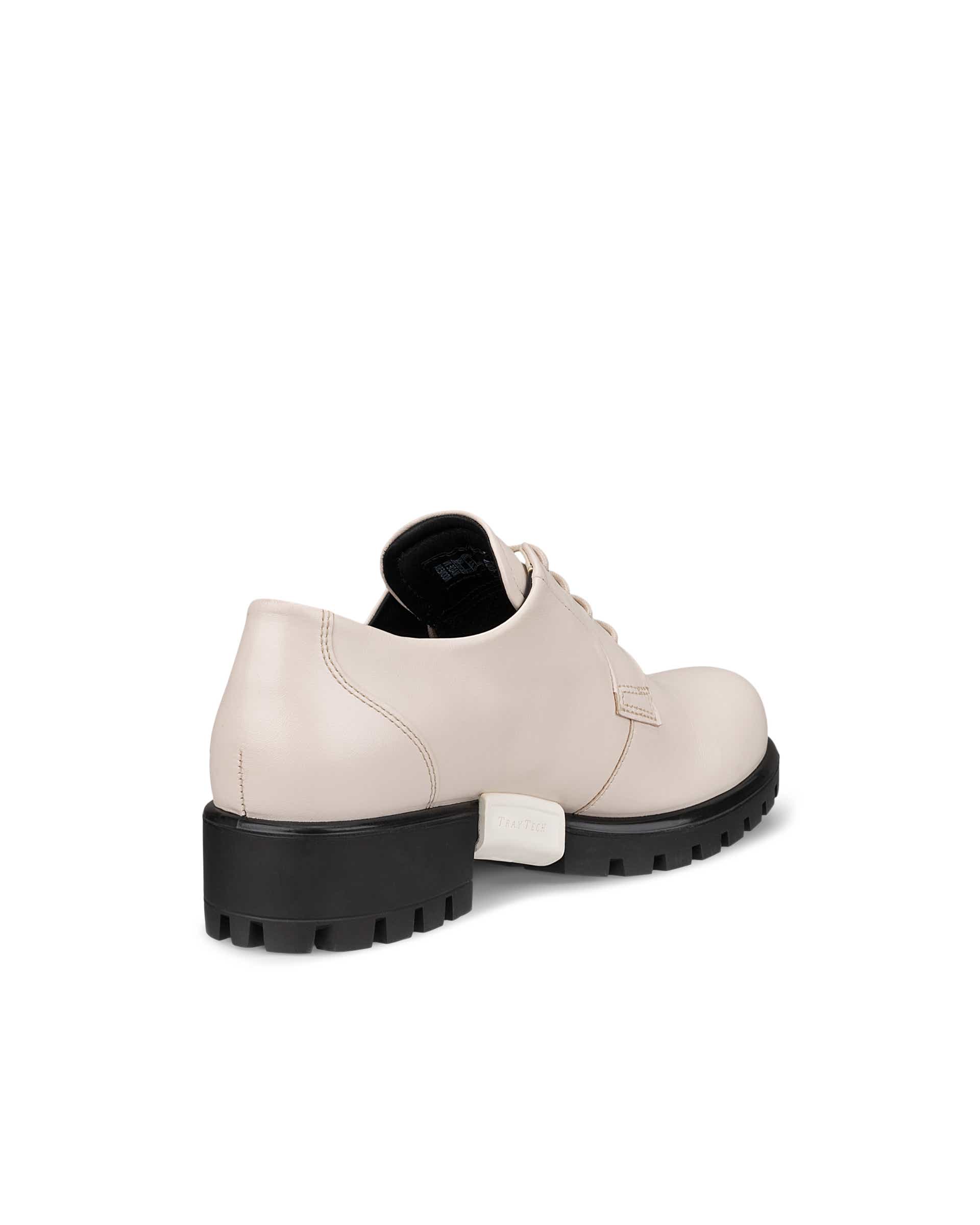 Women's ECCO® Modtray Leather Derby Shoe - Beige - Back