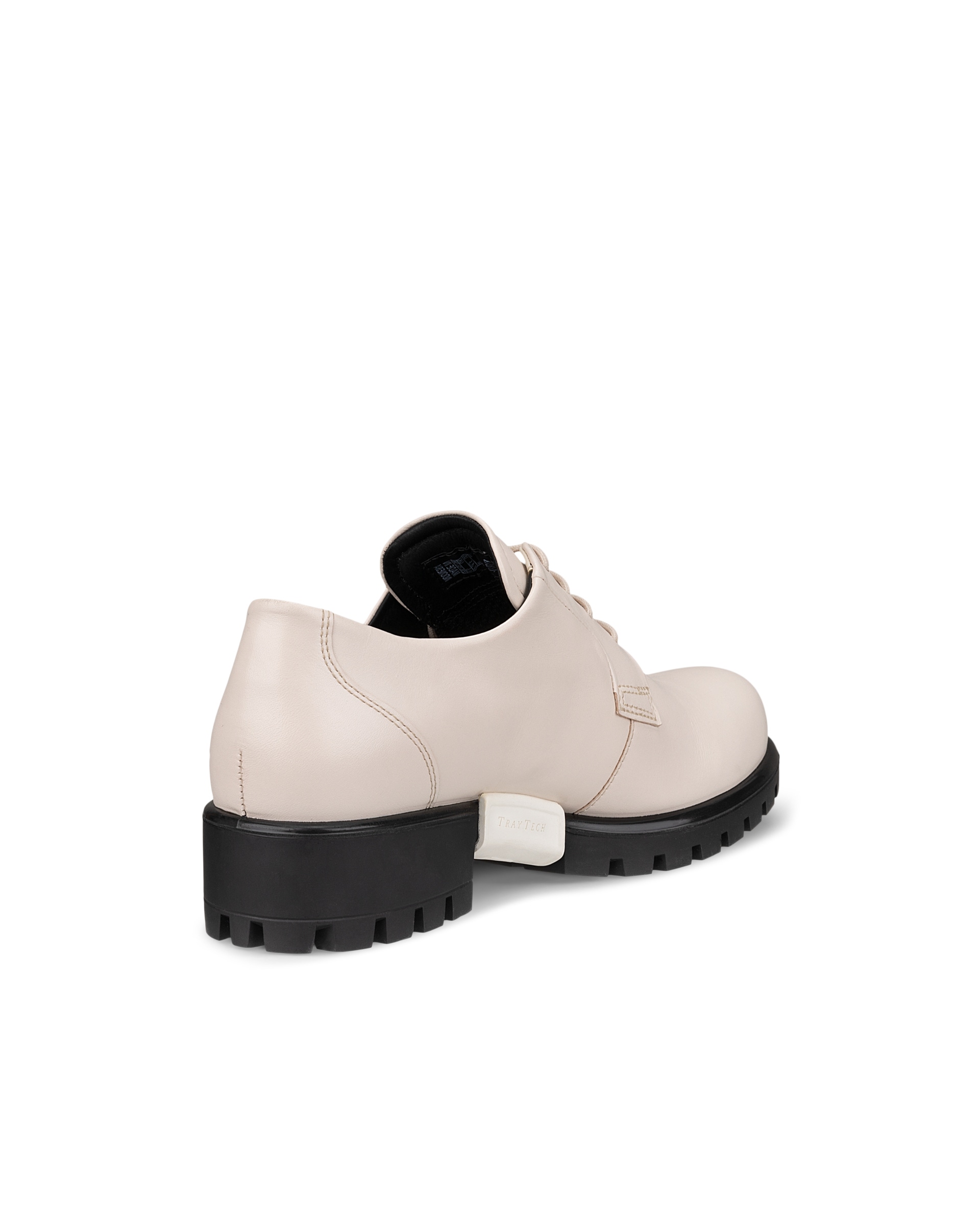Women's ECCO® Modtray Leather Derby Shoe - Beige - Back