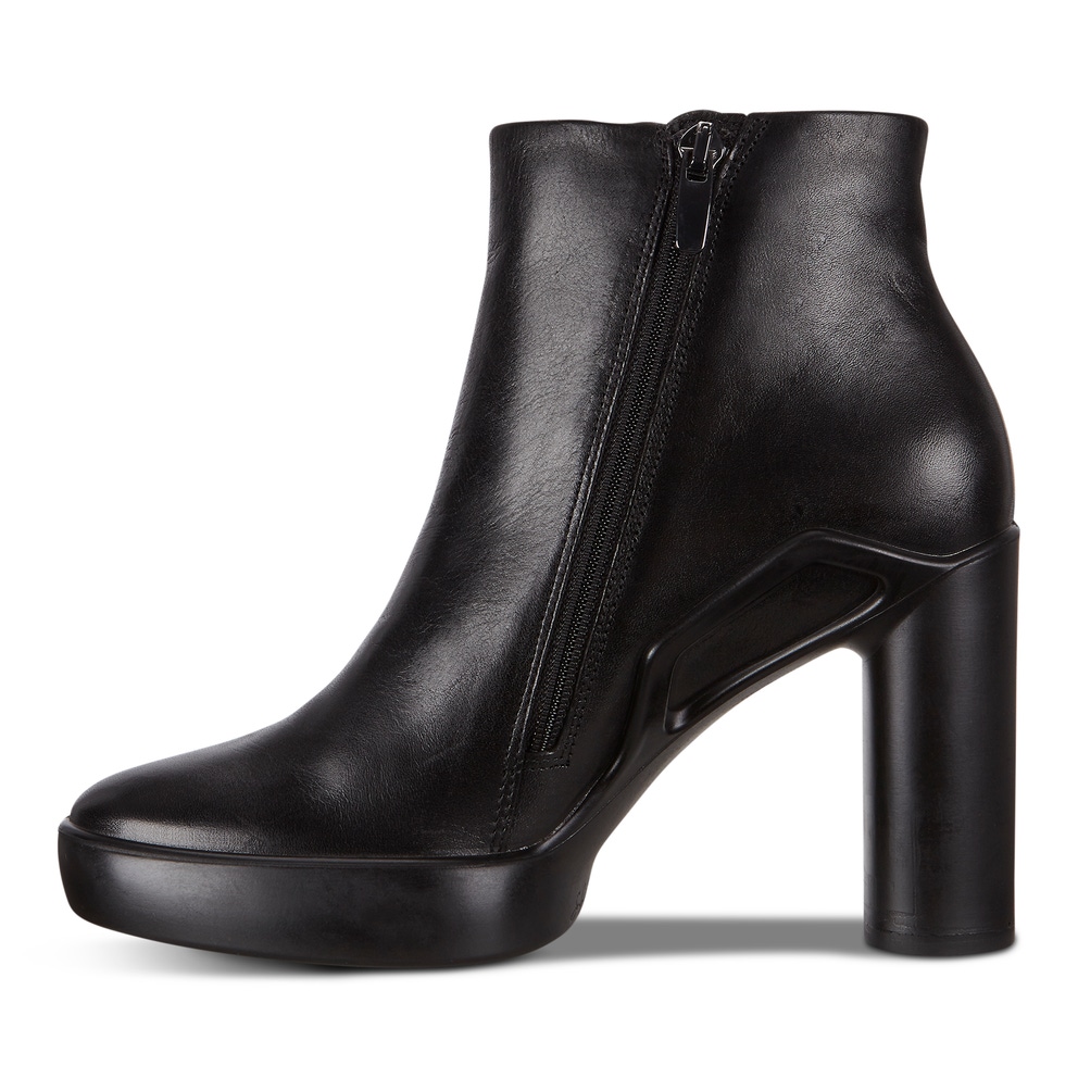 Women's ECCO® Shape Sculpted Motion 75 Leather Ankle Boot - Black - Inside